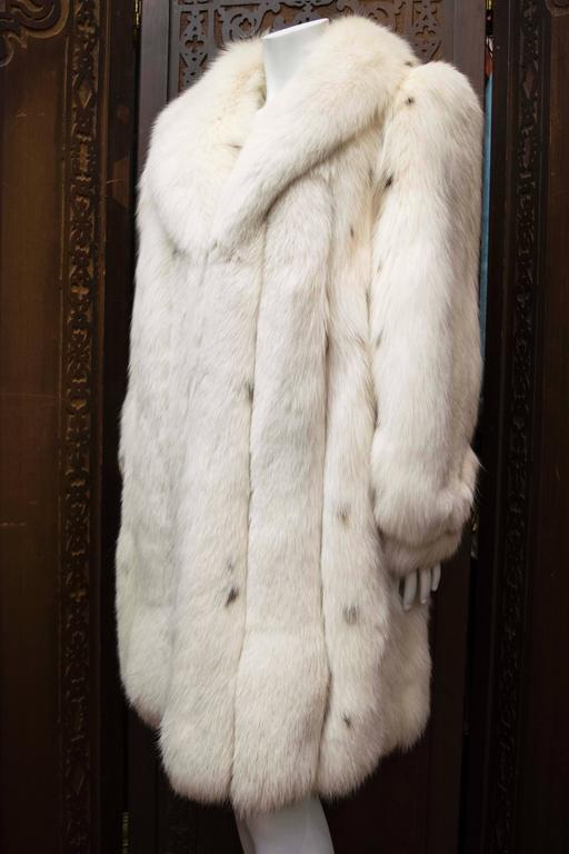 White spotted cheap fur coat