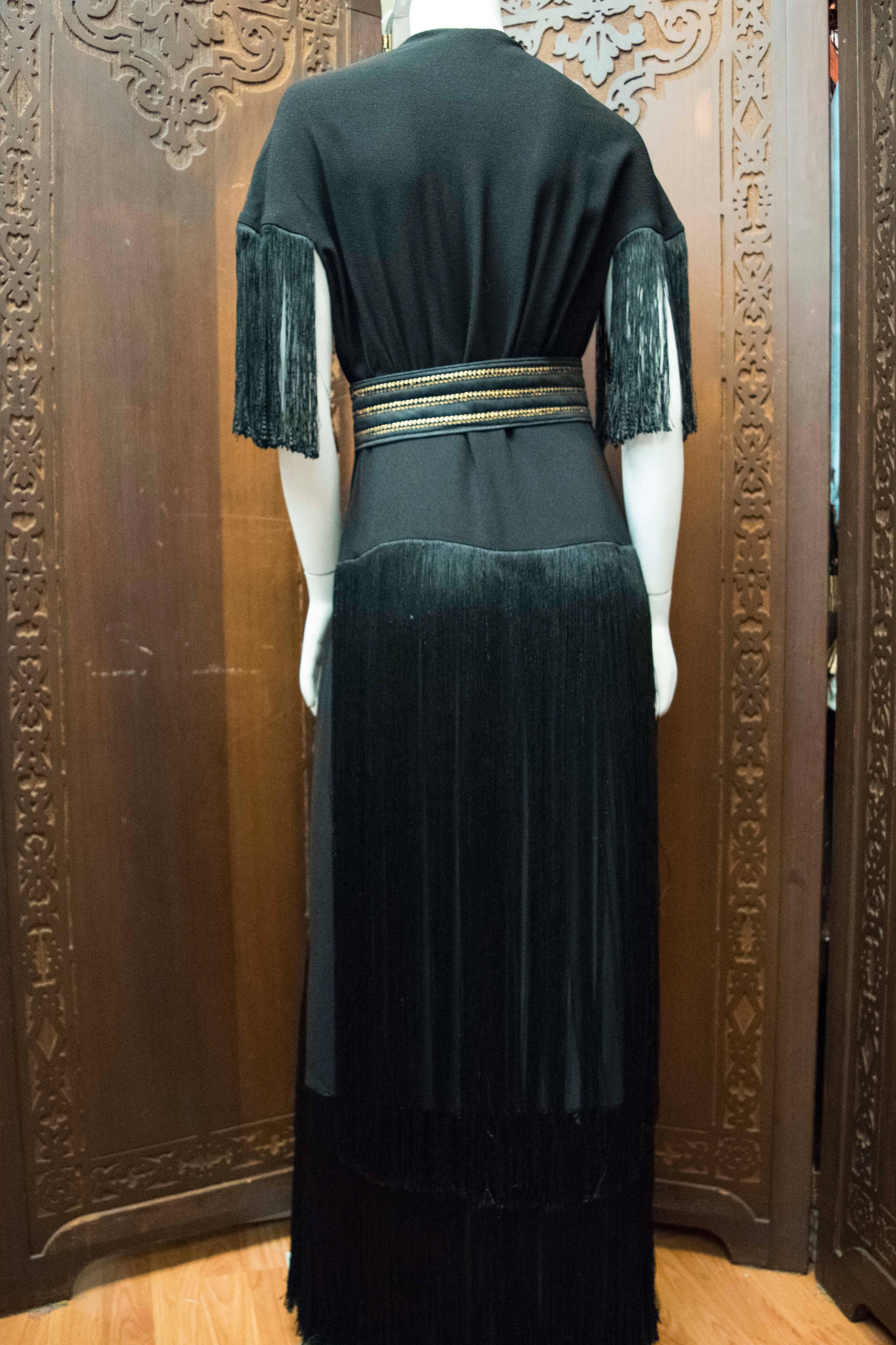 1940s Fringed Evening Dress In Excellent Condition In San Francisco, CA