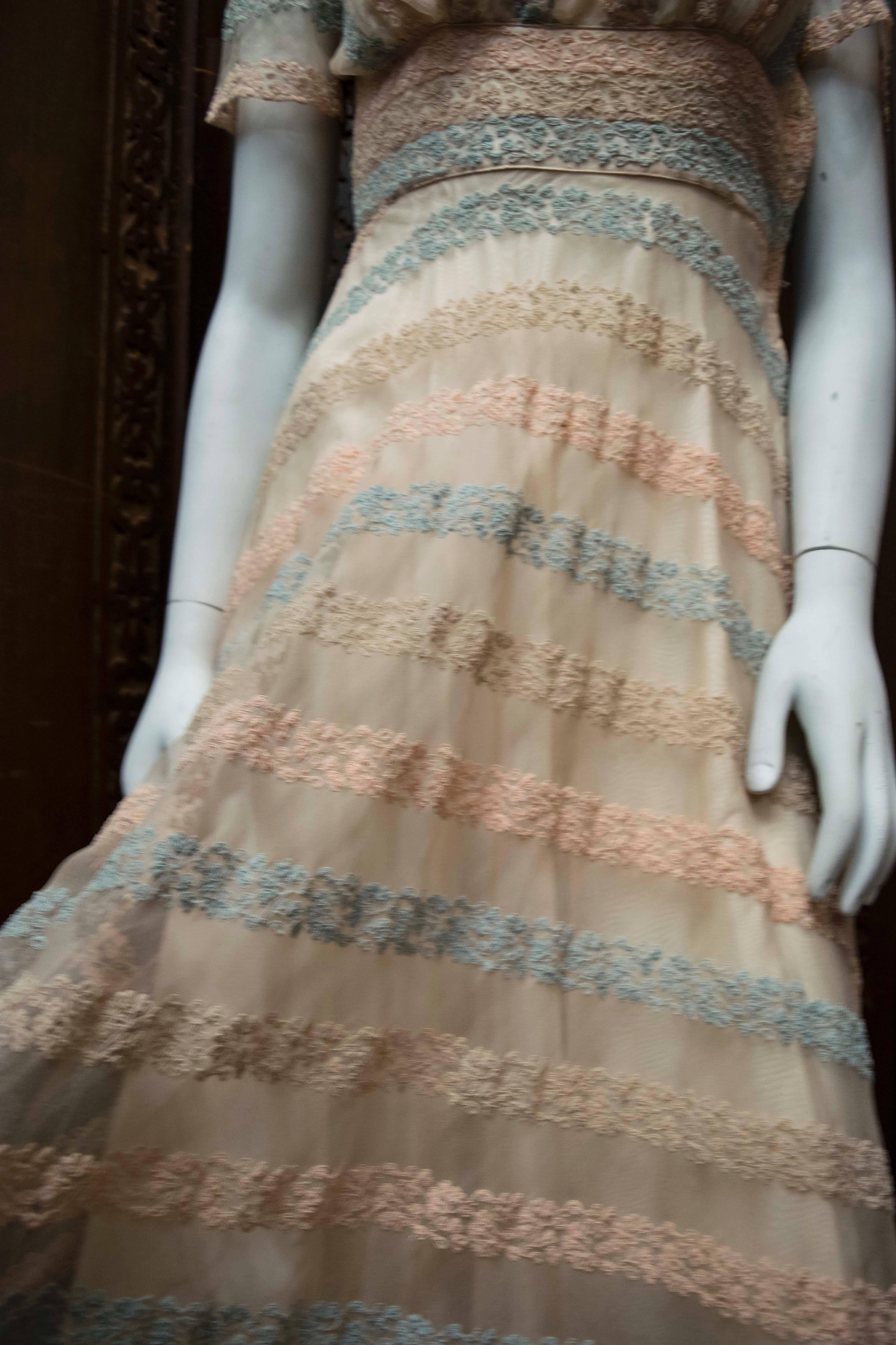 1940s Soutache Lace Dress  2