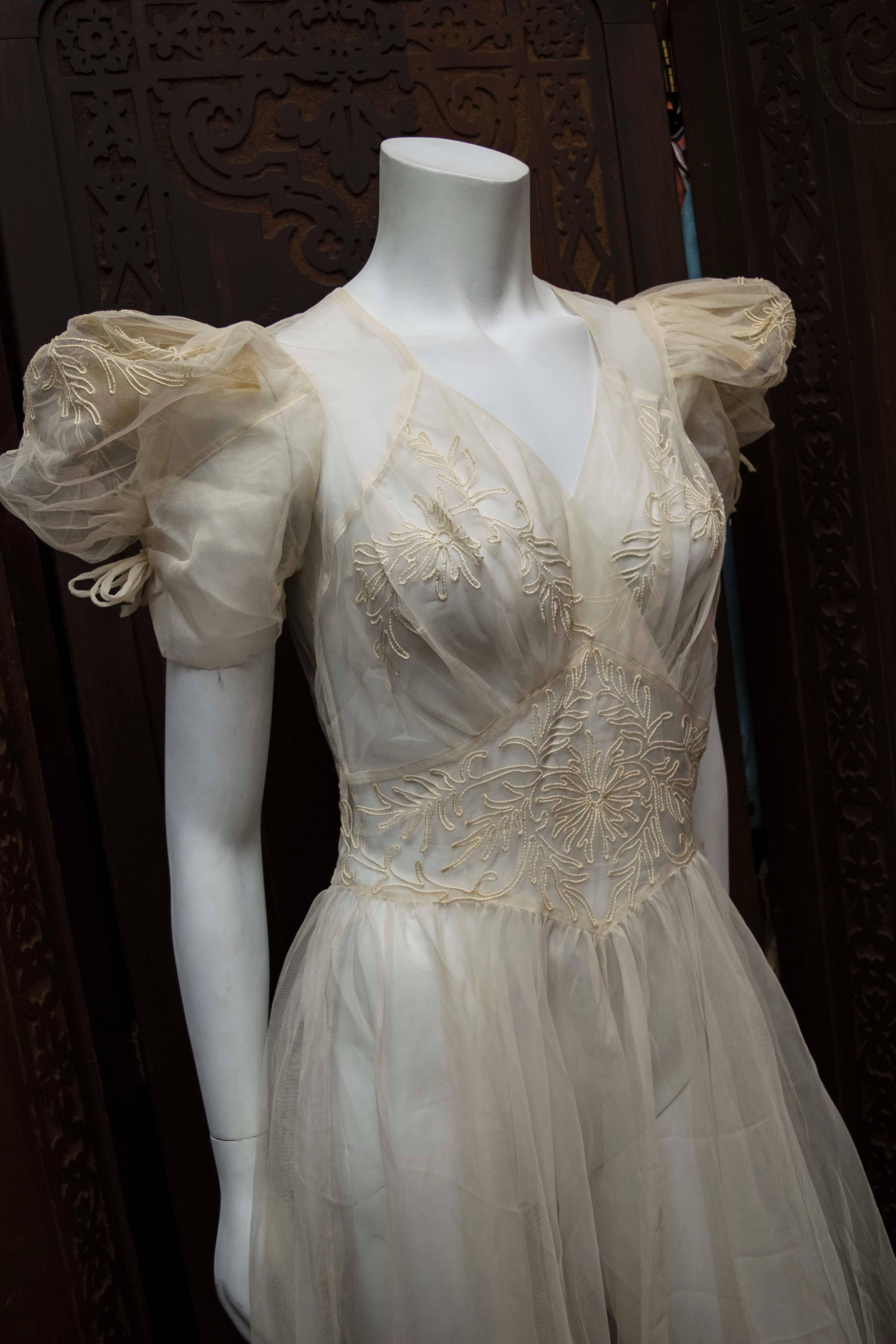 1930s white dress