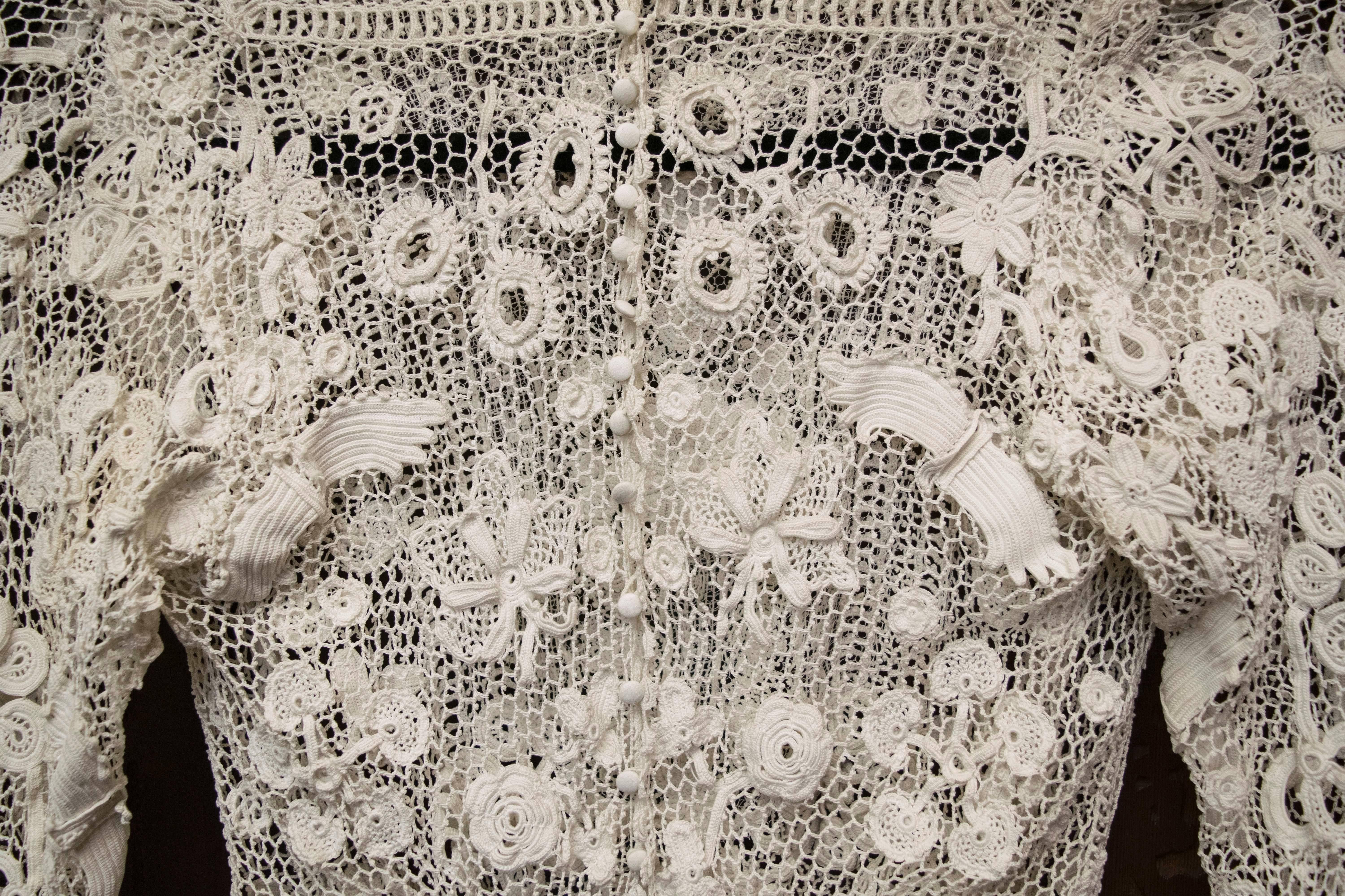 Women's Edwardian Irish Crochet Blouse