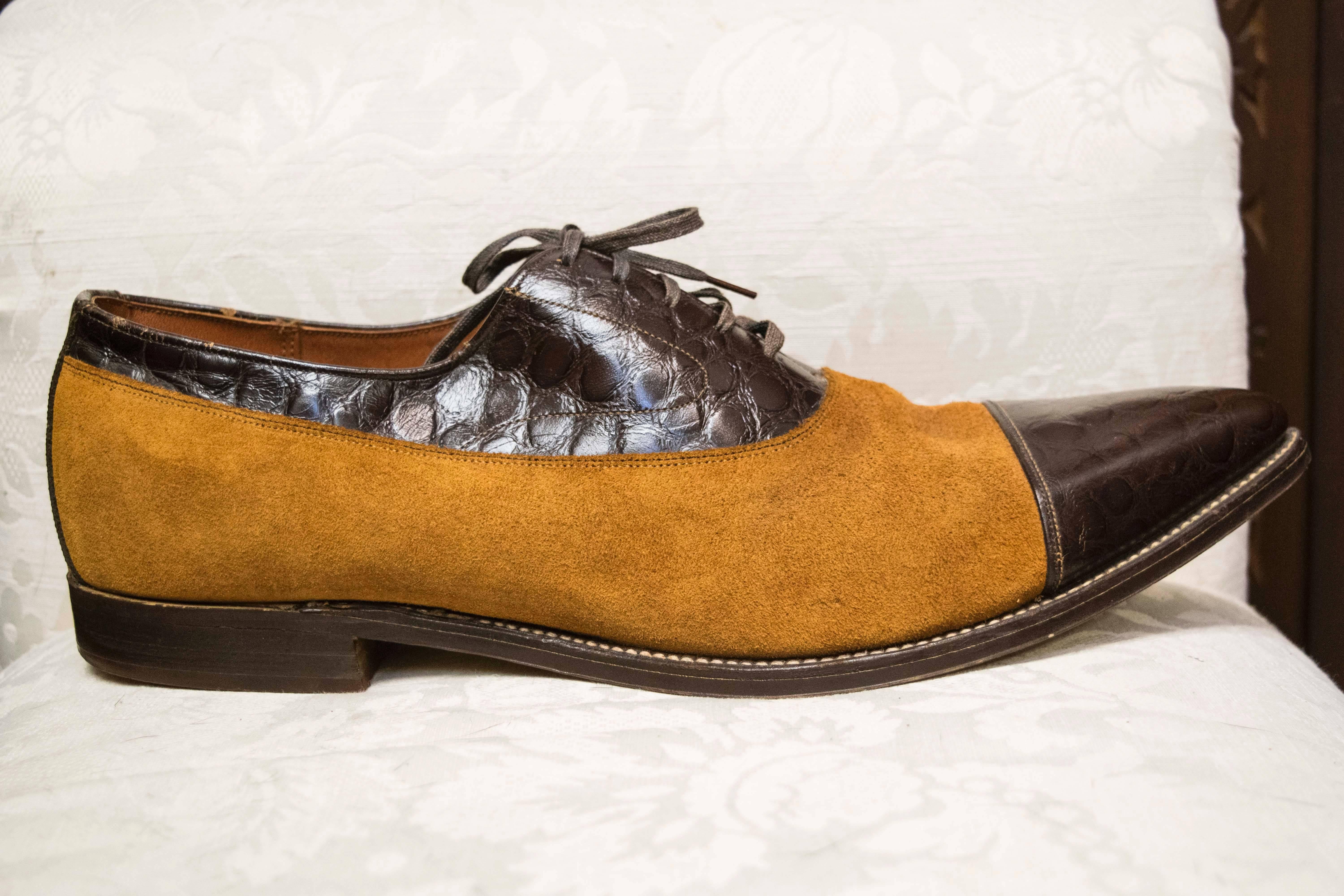 1970s Mens Suede and Leather Shoes 1