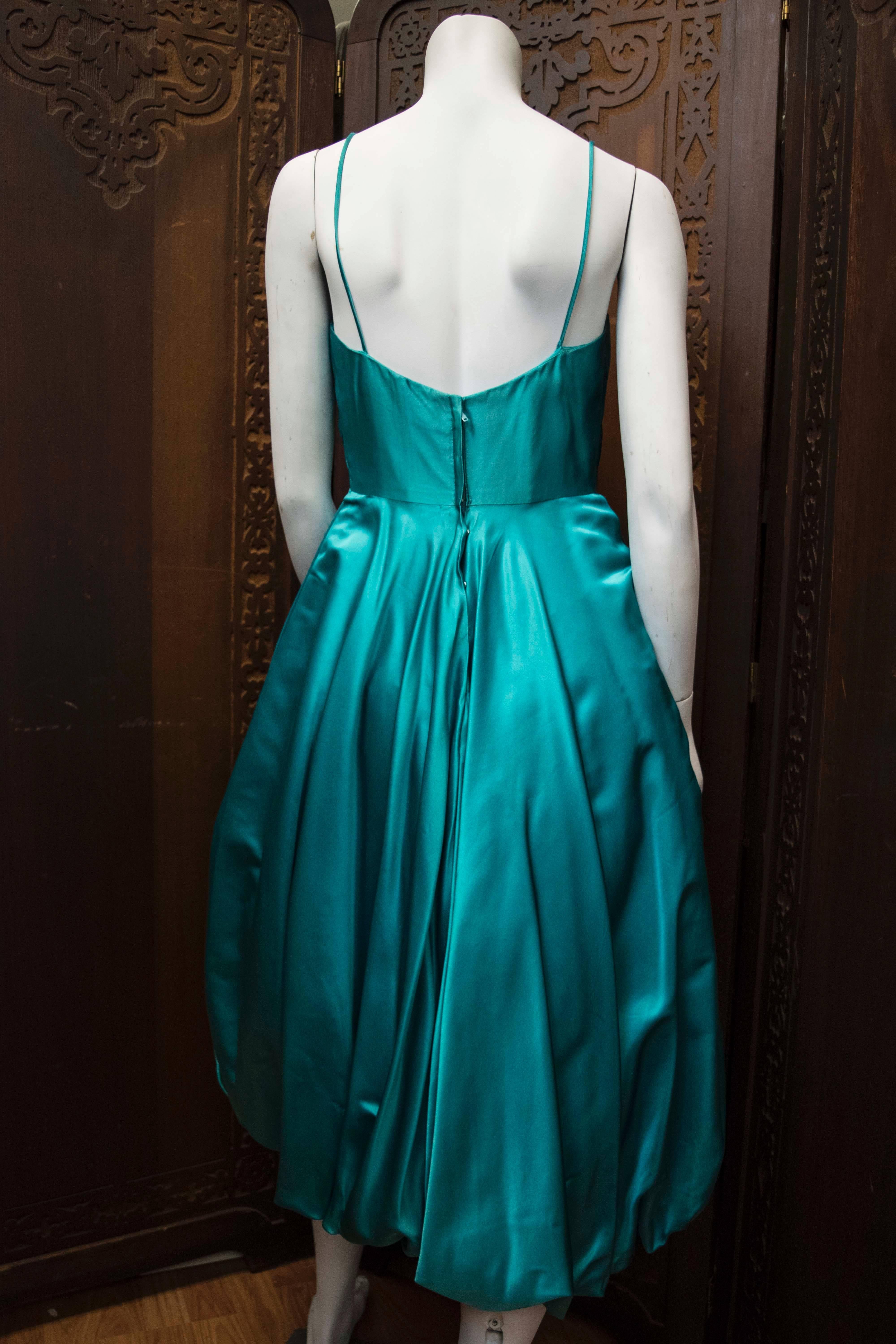 Women's 1960s Blue Silk Cocktail Dress