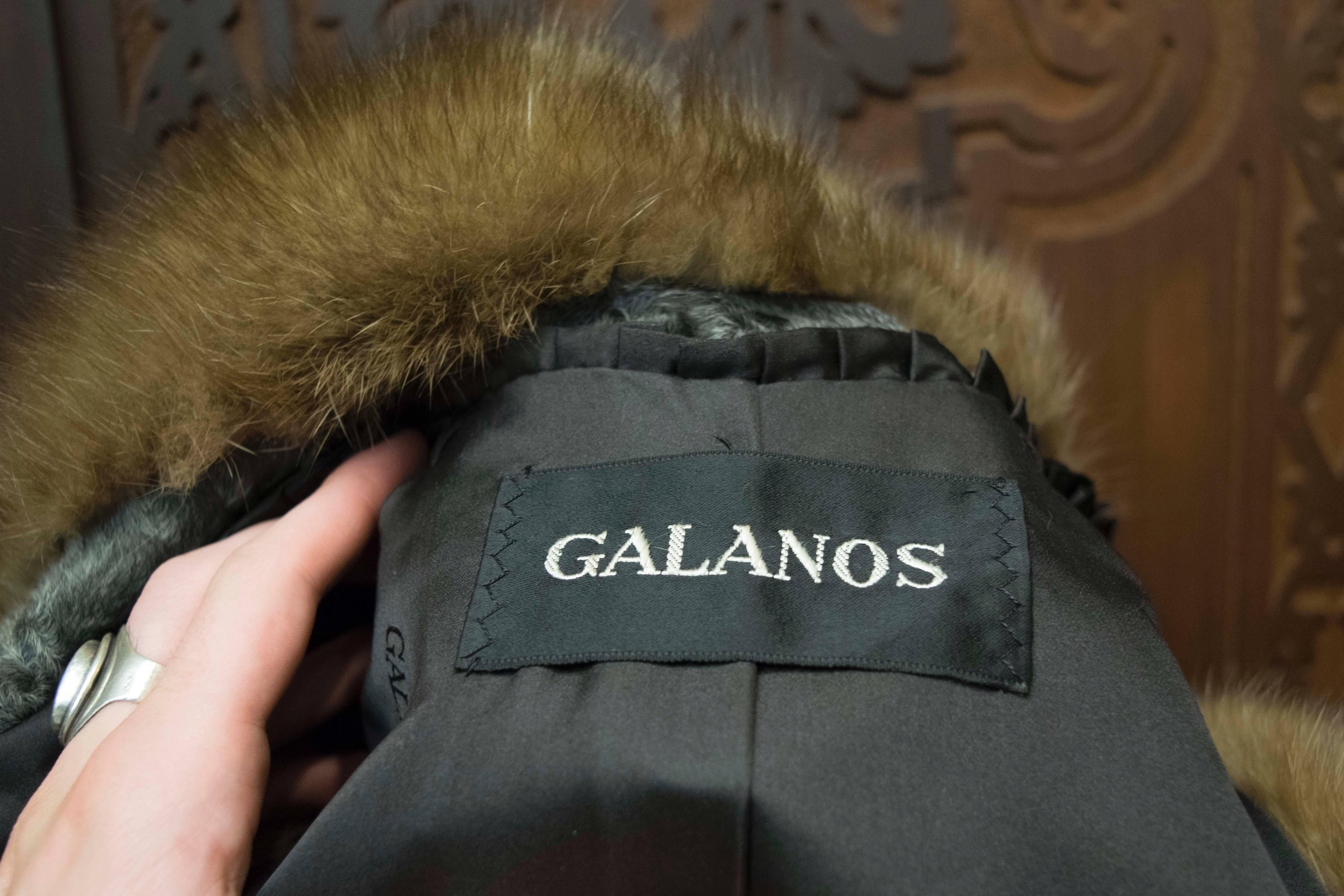 Galanos Grey Broadtail Lamb and Sable Fur Coat For Sale 2