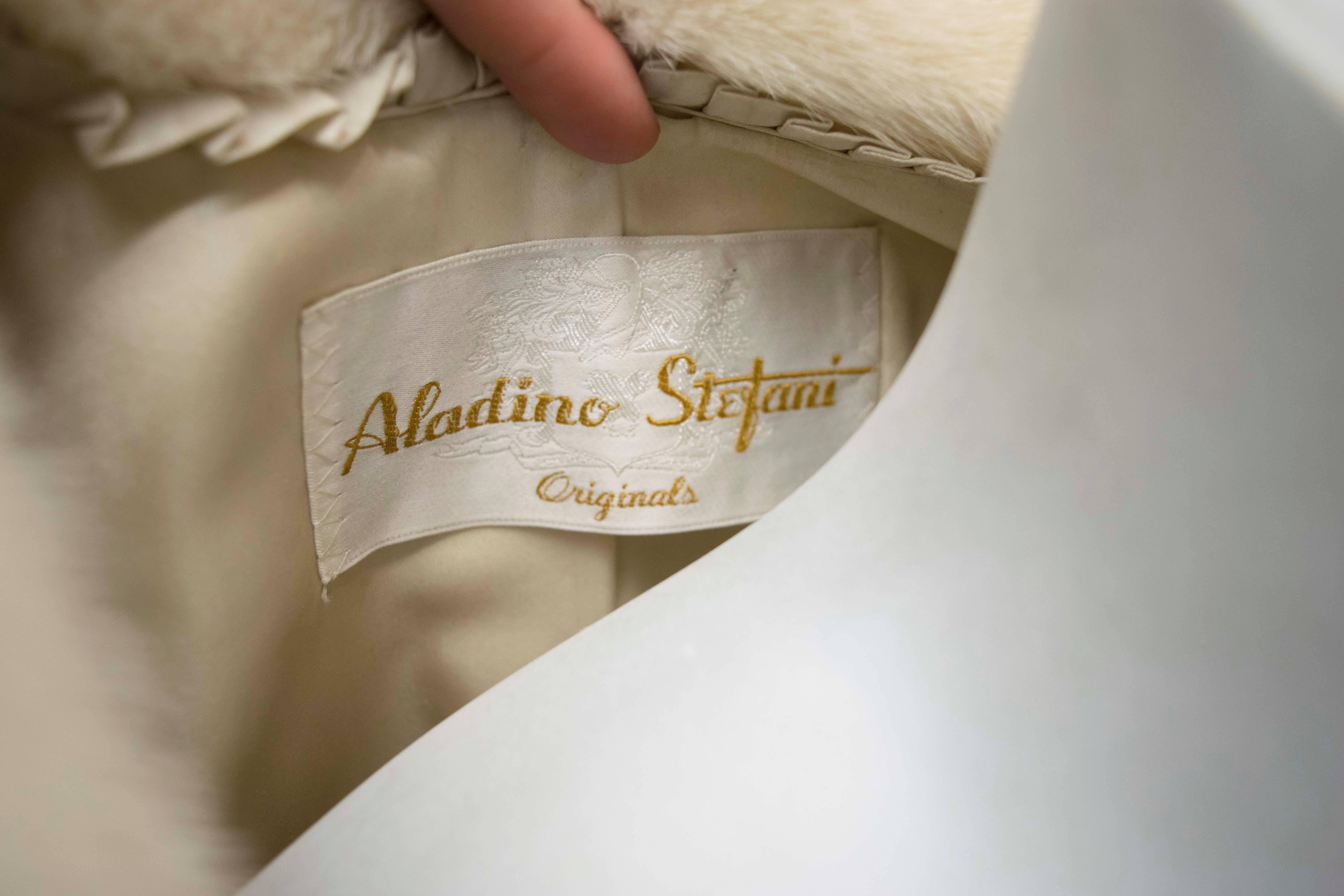 Aladino Stefani Ivory Mink Fur Jacket In Excellent Condition In San Francisco, CA