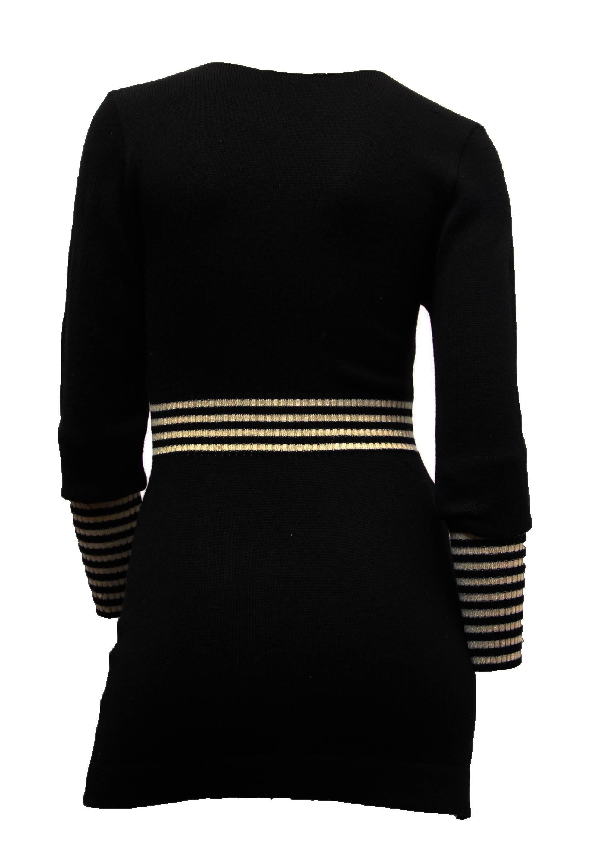 80s Karl Lagerfeld knit mini dress. 