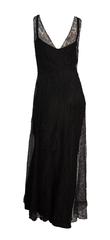 30s Black Lace Evening Gown
