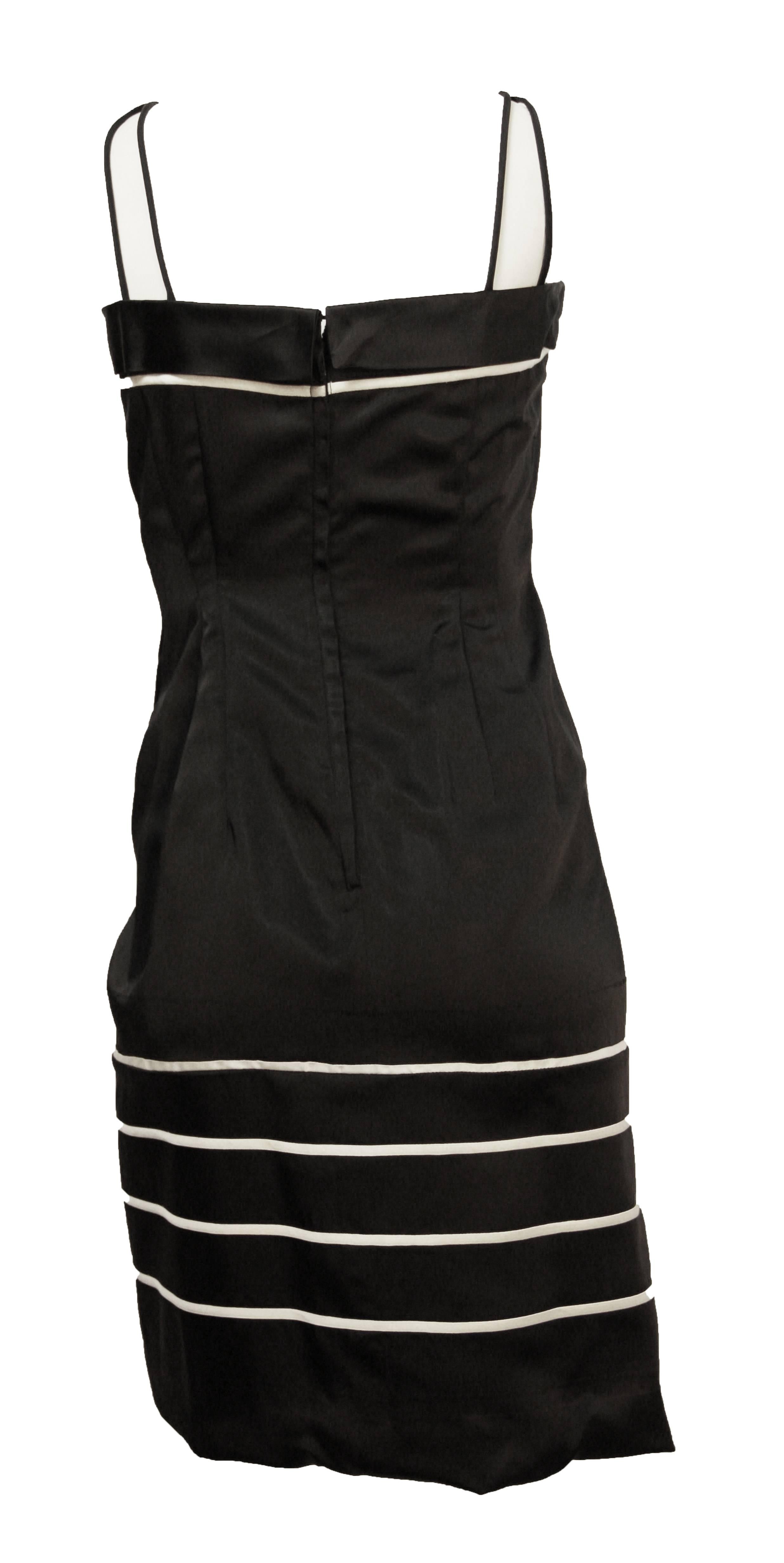 Black 60s Lili Ann Satin Cocktail Dress and Bolero Set For Sale