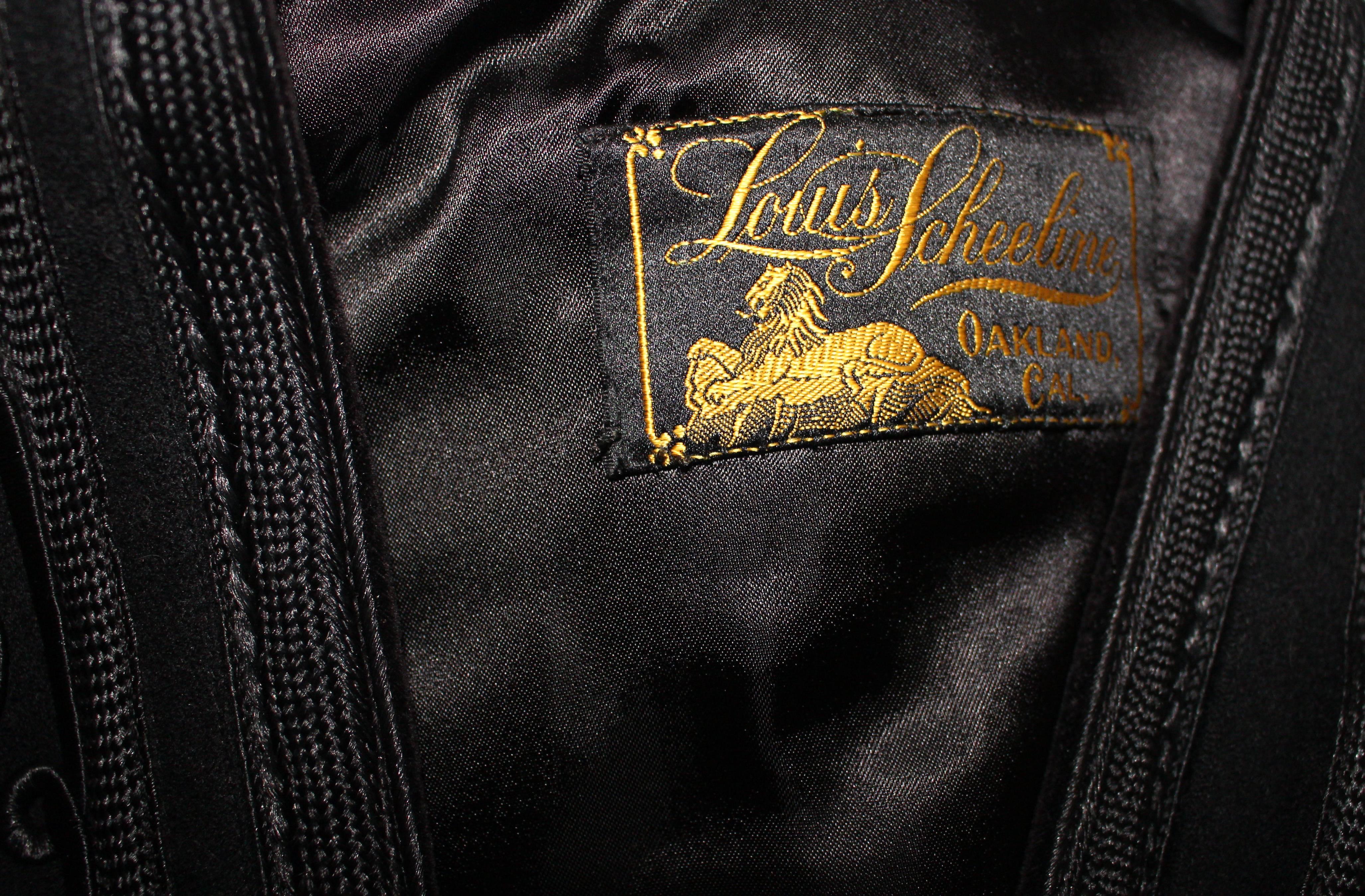 Manteau noir édouardien garni de soie et de satin avec détails élaborés  Excellent état - En vente à San Francisco, CA