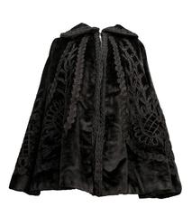 Edwardian Black Velvet Beaded Cape