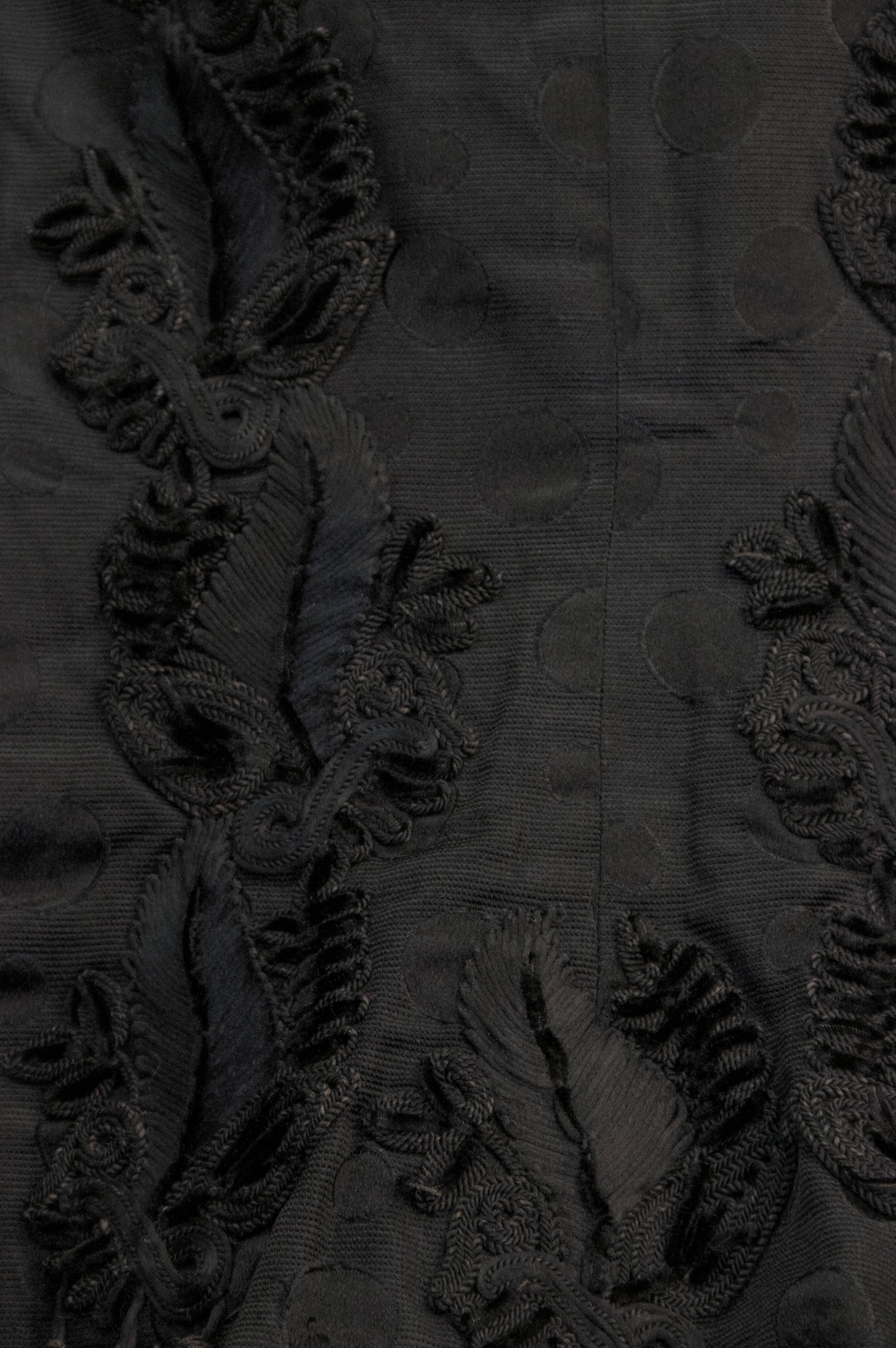 Victorian Black Jacquard Capelet For Sale at 1stDibs