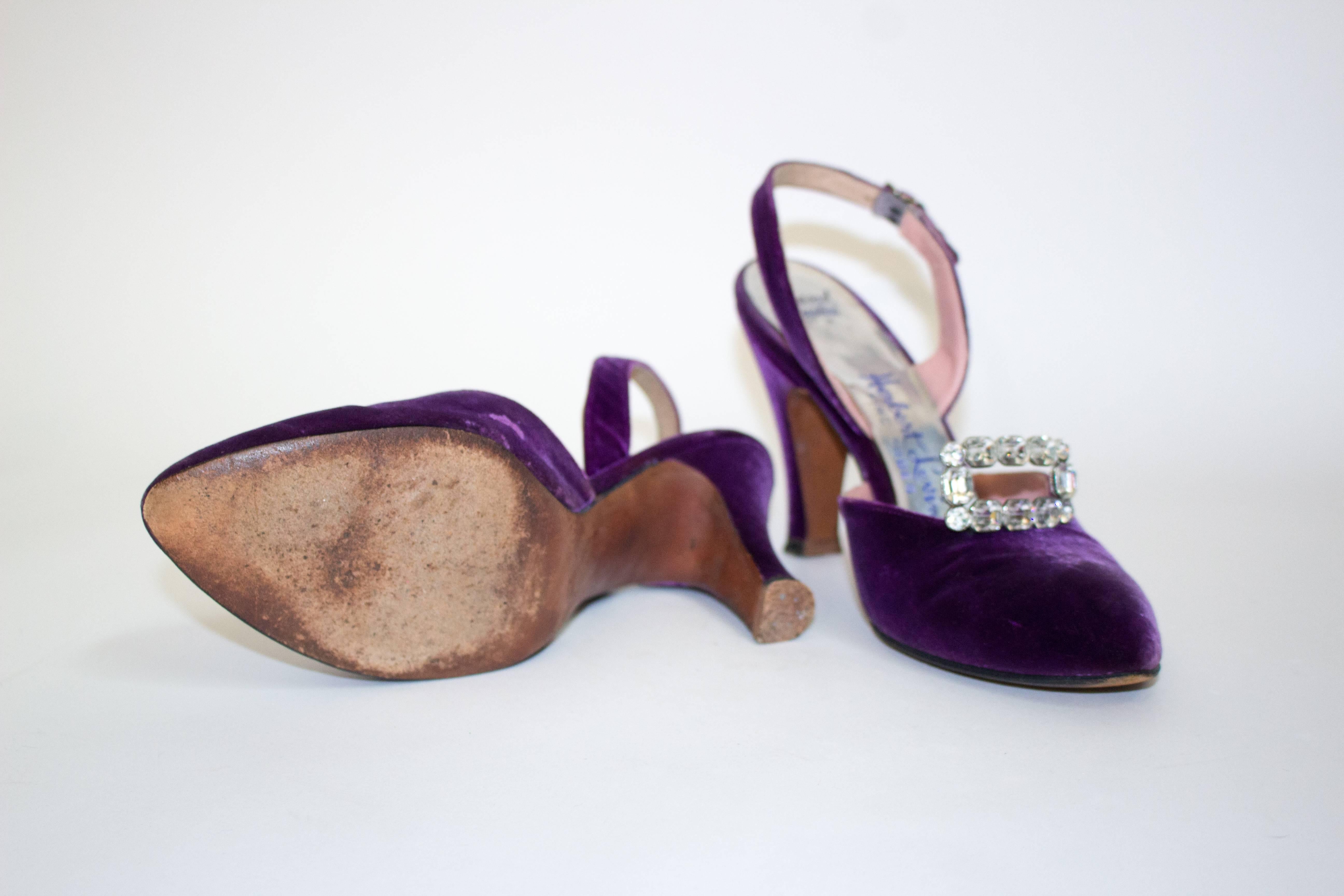 purple slingback heels