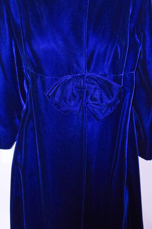 60s Blue Velvet Evening Coat at 1stDibs