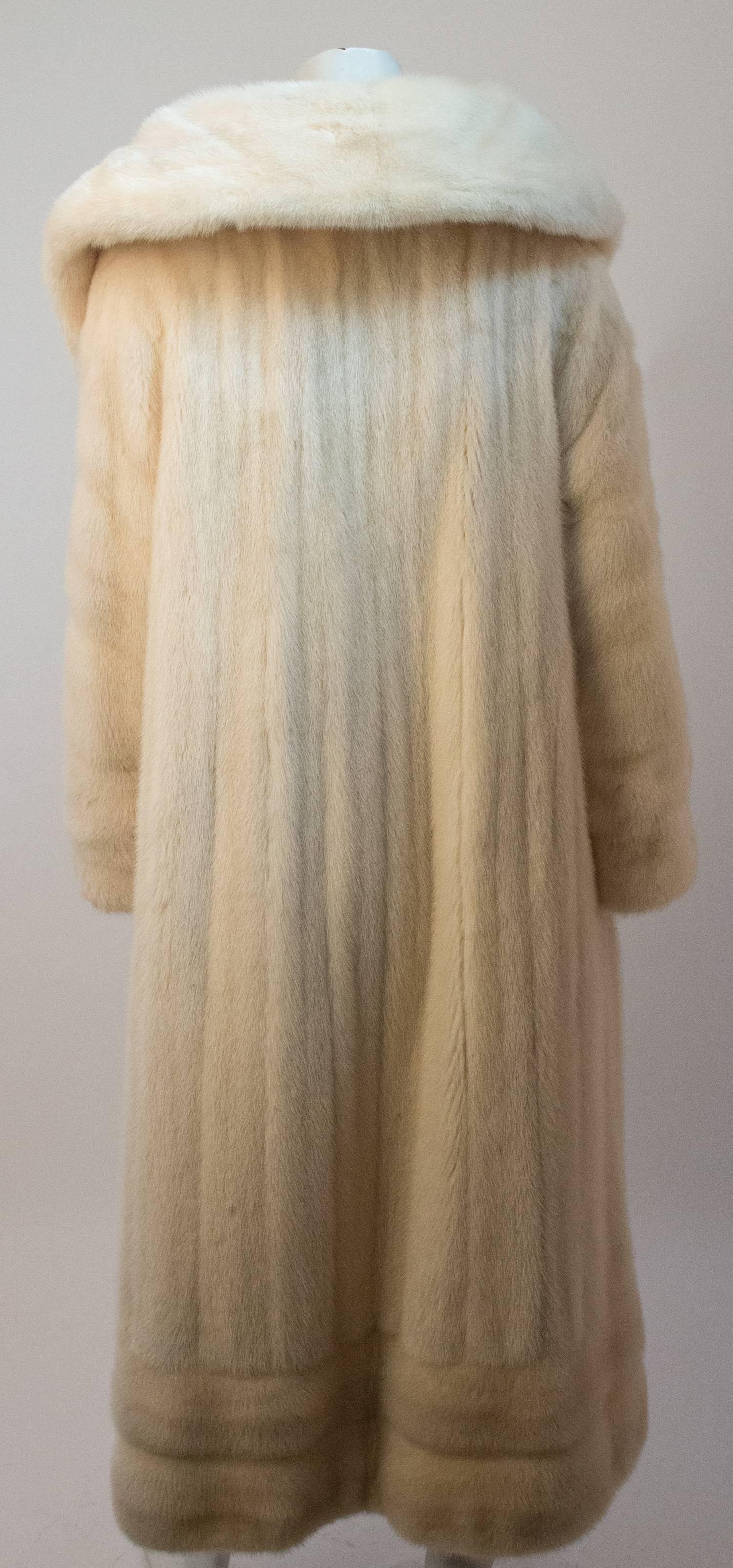 cream mink coat