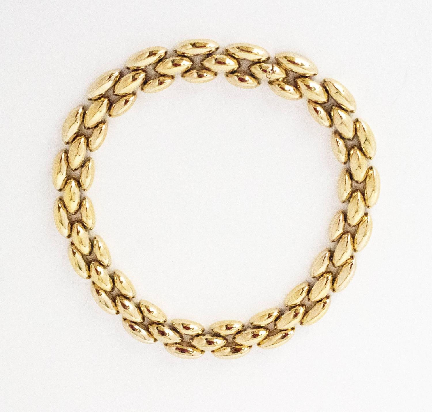 80s Ciner Gold Tone Linked Necklace For Sale at 1stdibs