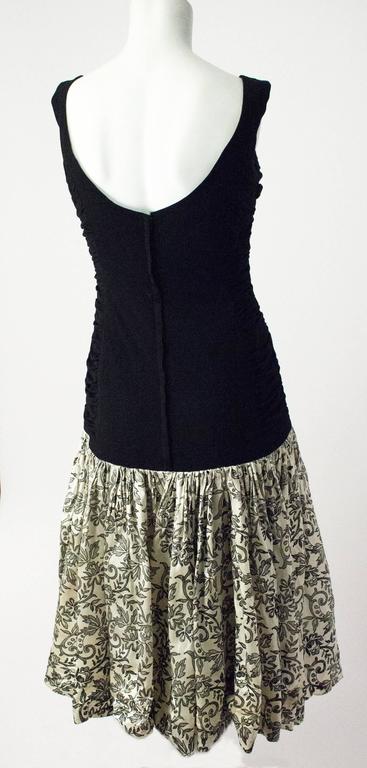 50s Flocked Velvet Drop Waist Cocktail Dress - Inspiration For Sale at ...