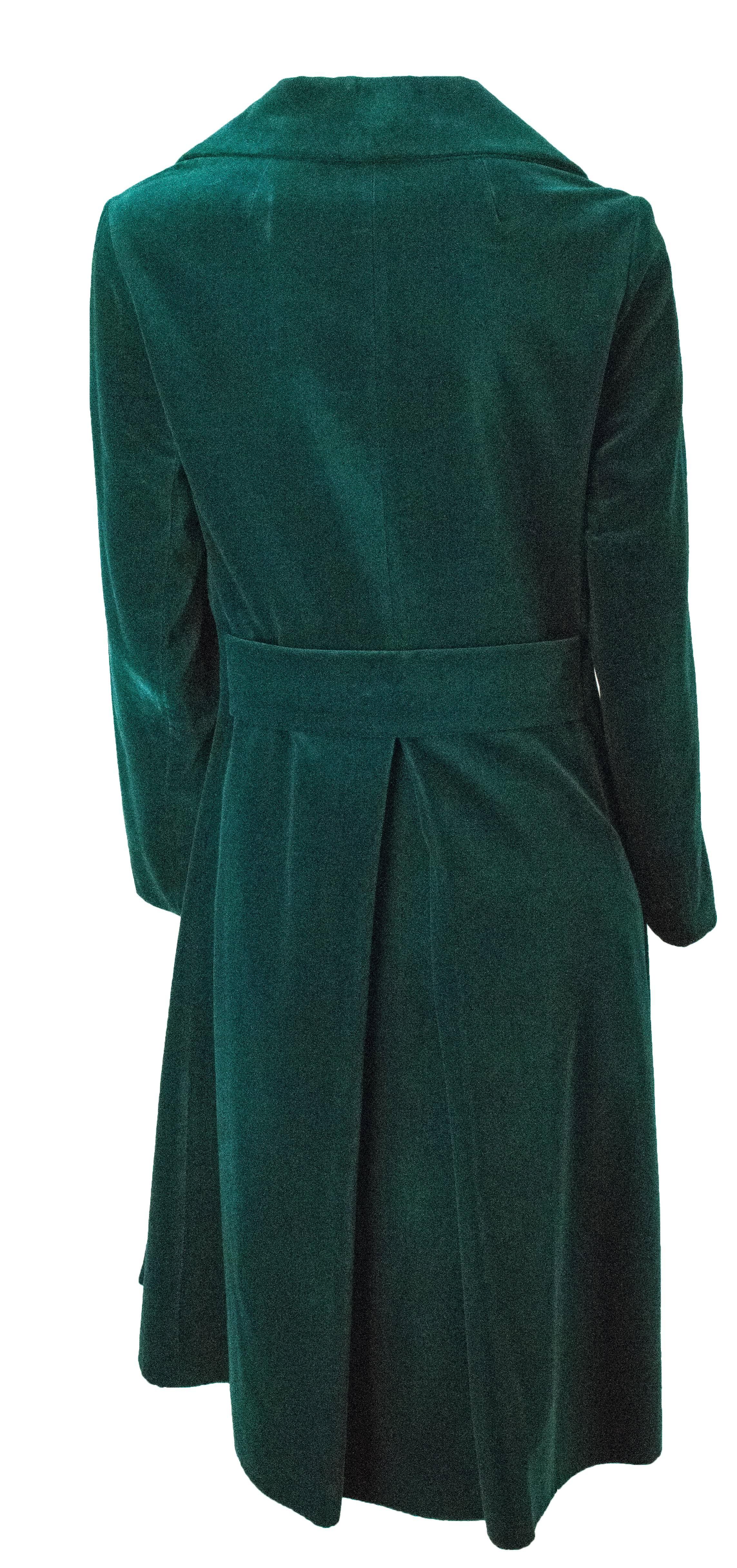 green silk coat