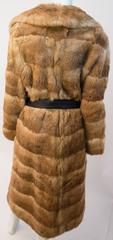 60s Brown Rabbit Full Length Fur Coat