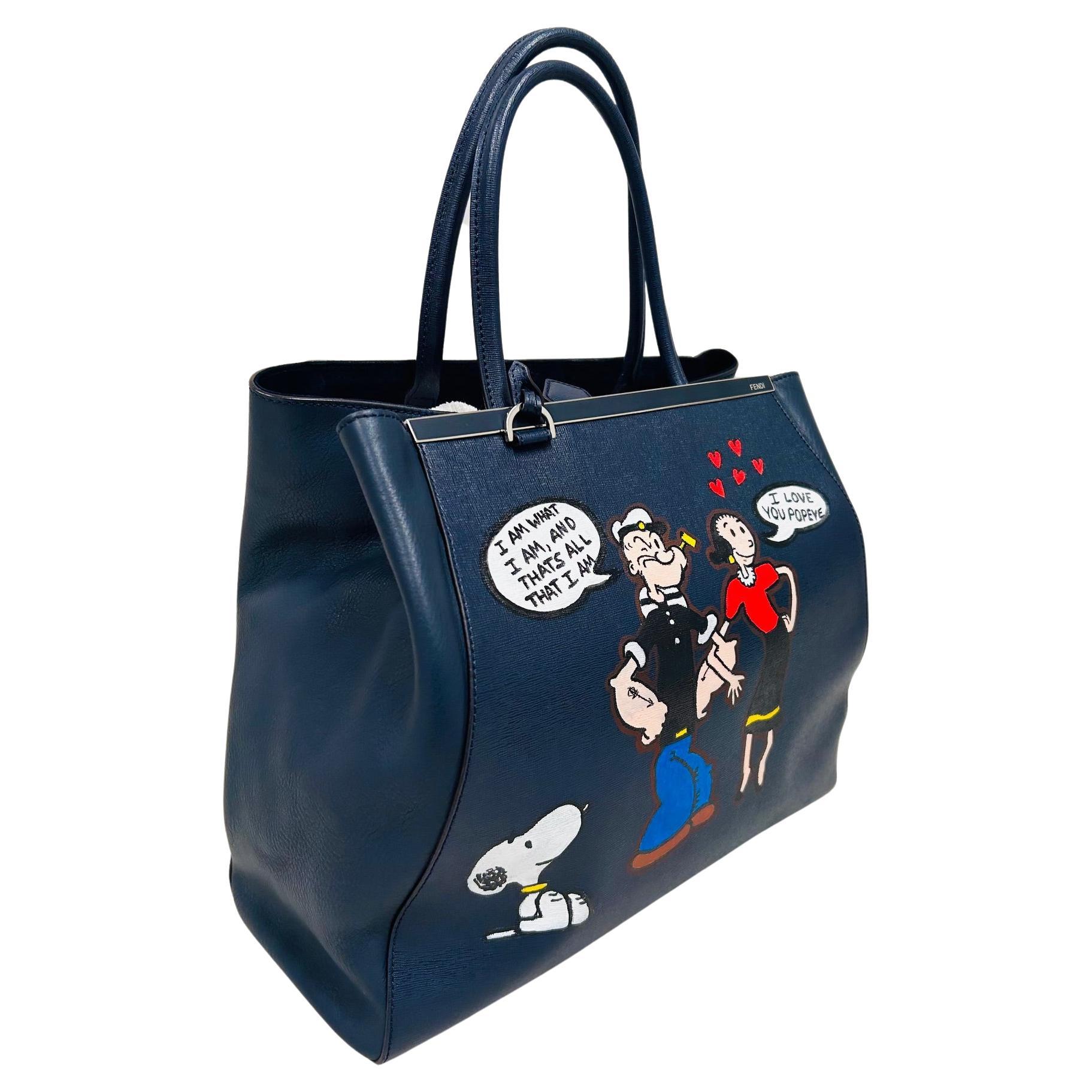 Black Fendi 2jour Popeye Edition Bag For Sale