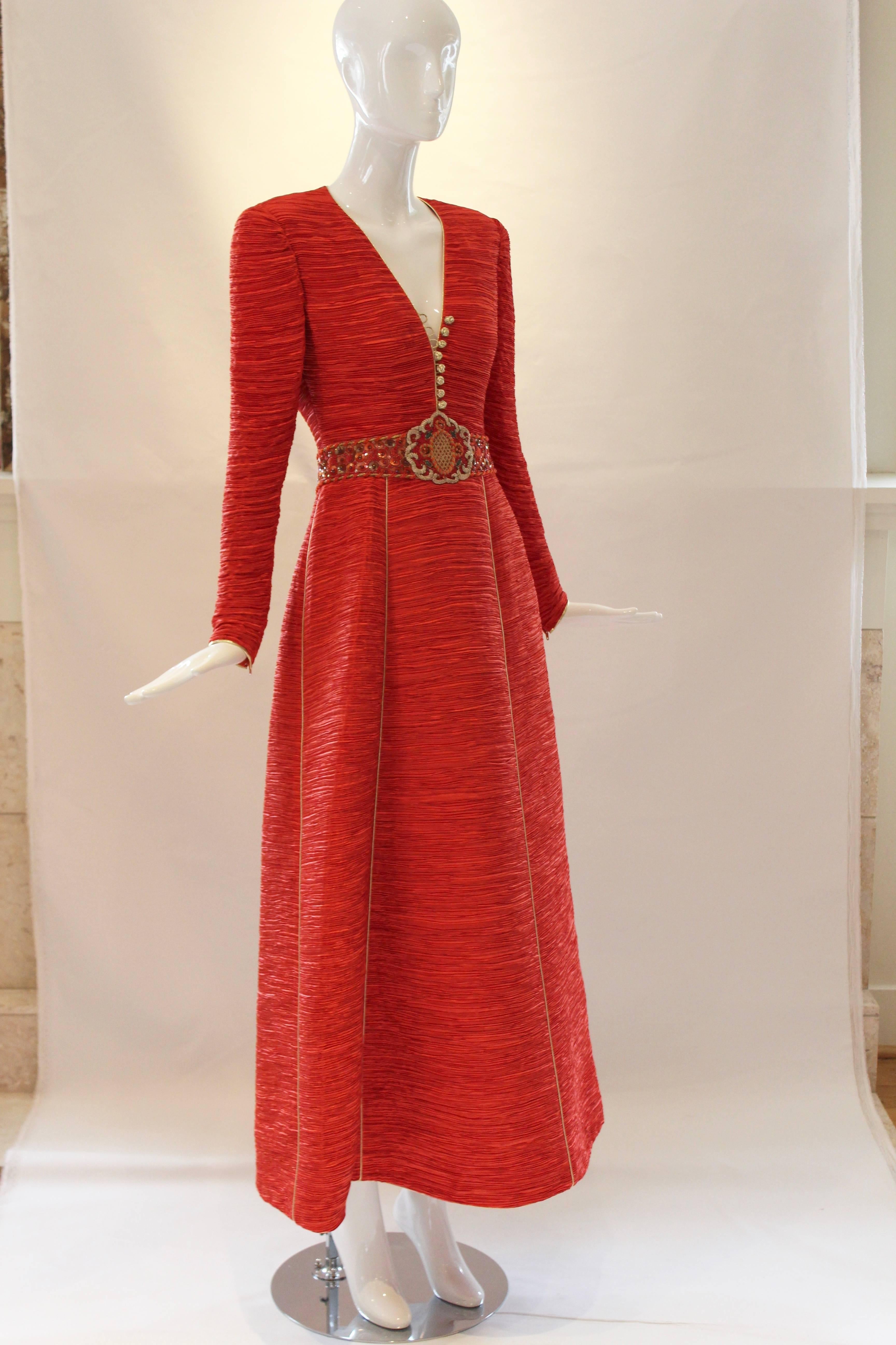 Rare 1980's Mary McFadden Couture Gown  In Good Condition In Houston, TX