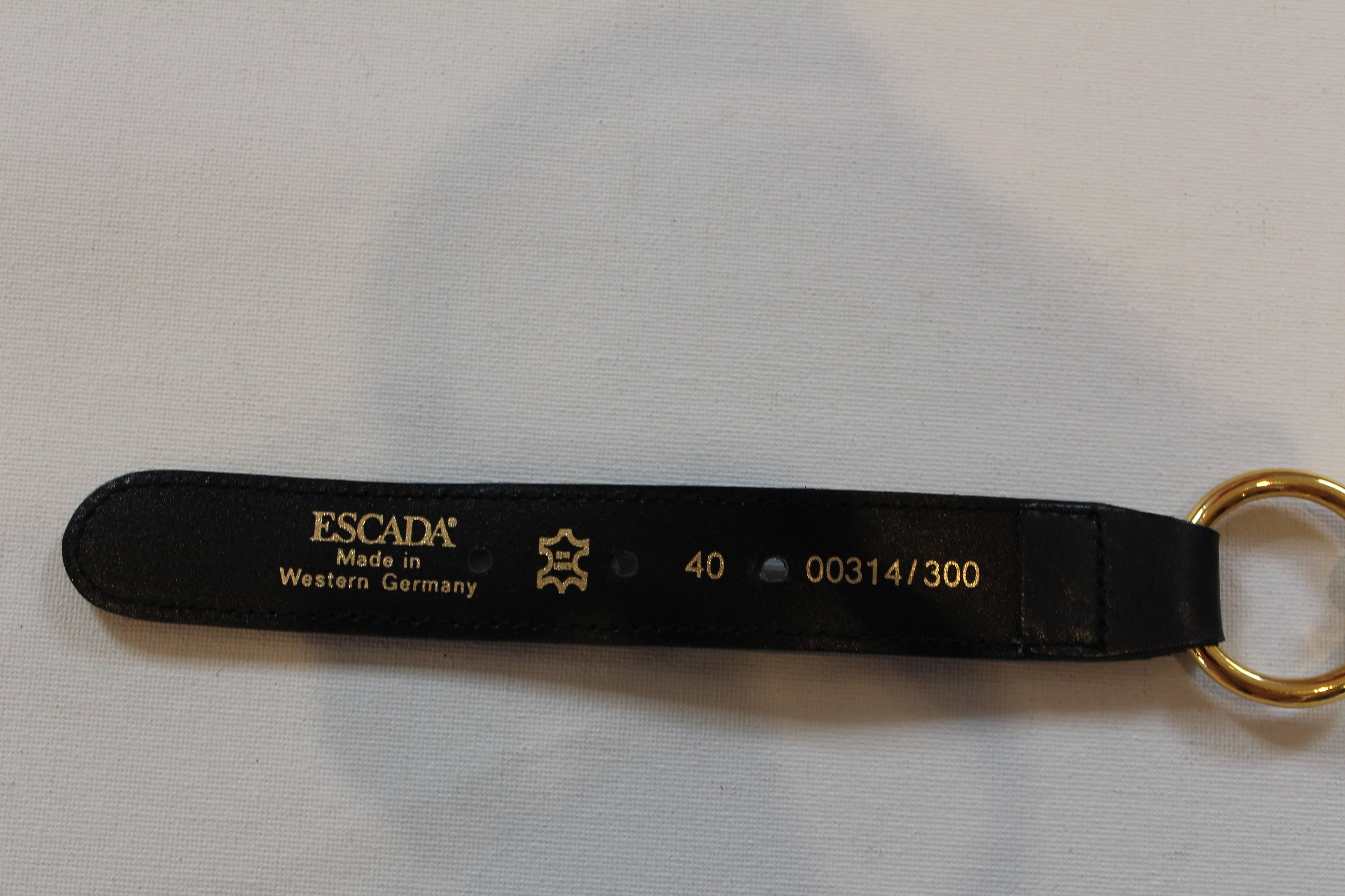 1980s Escada Nautical Logo Gold Chain Belt For Sale 2