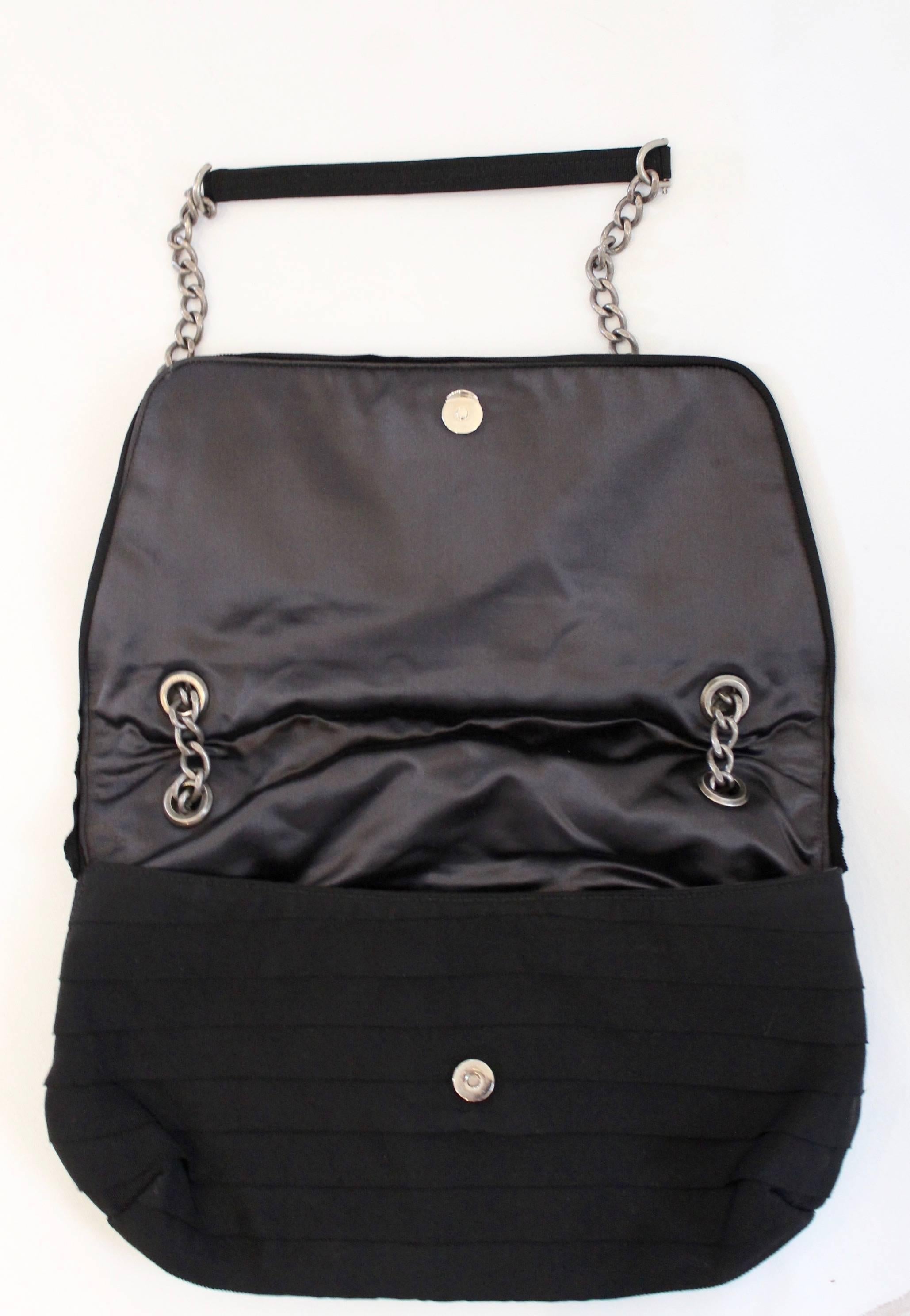 Black Lanvin Amalia Paneled Shoulder Bag 