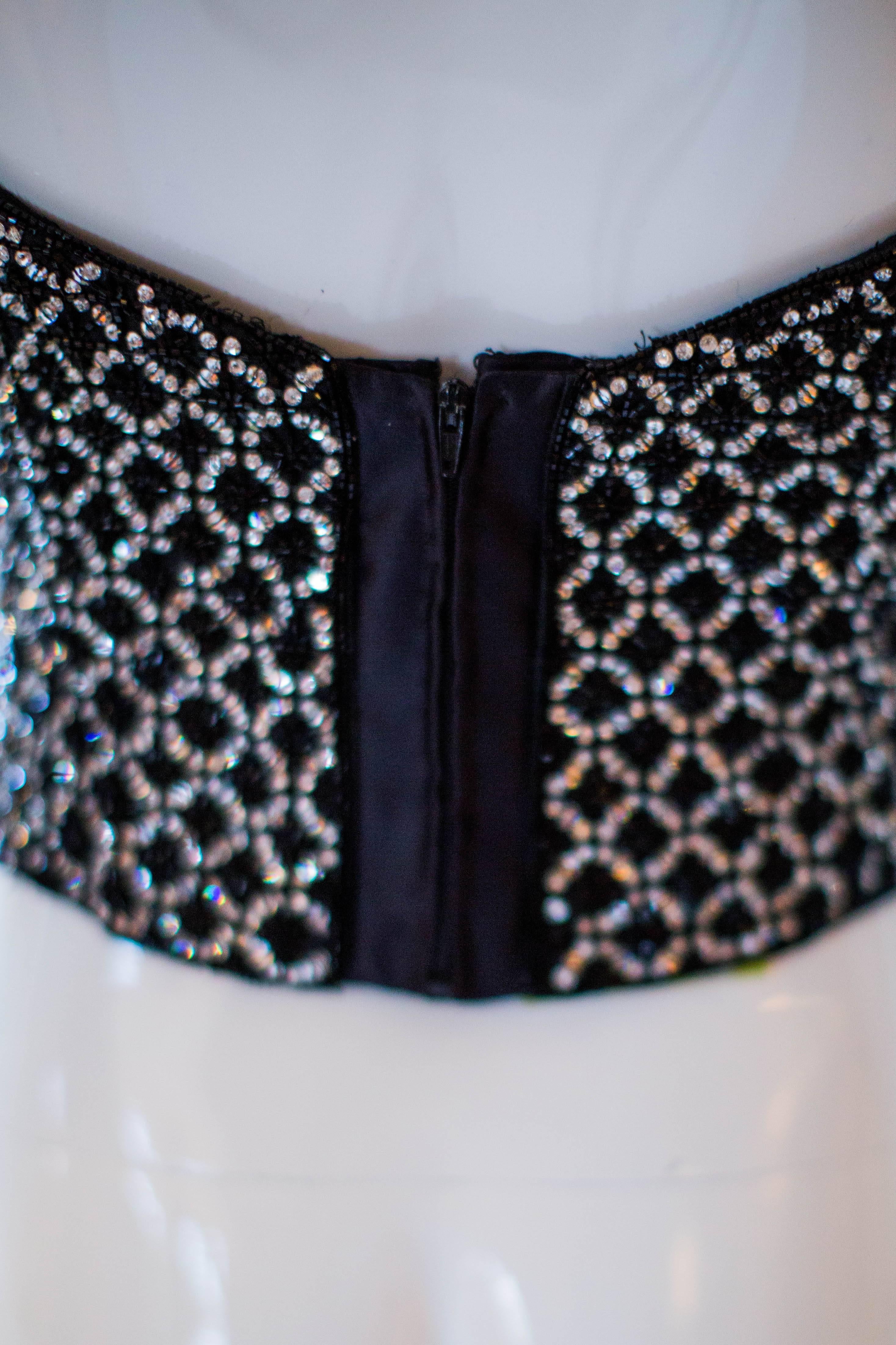 1990s Giorgio Armani Beaded Bustier Top  In Excellent Condition In Houston, TX