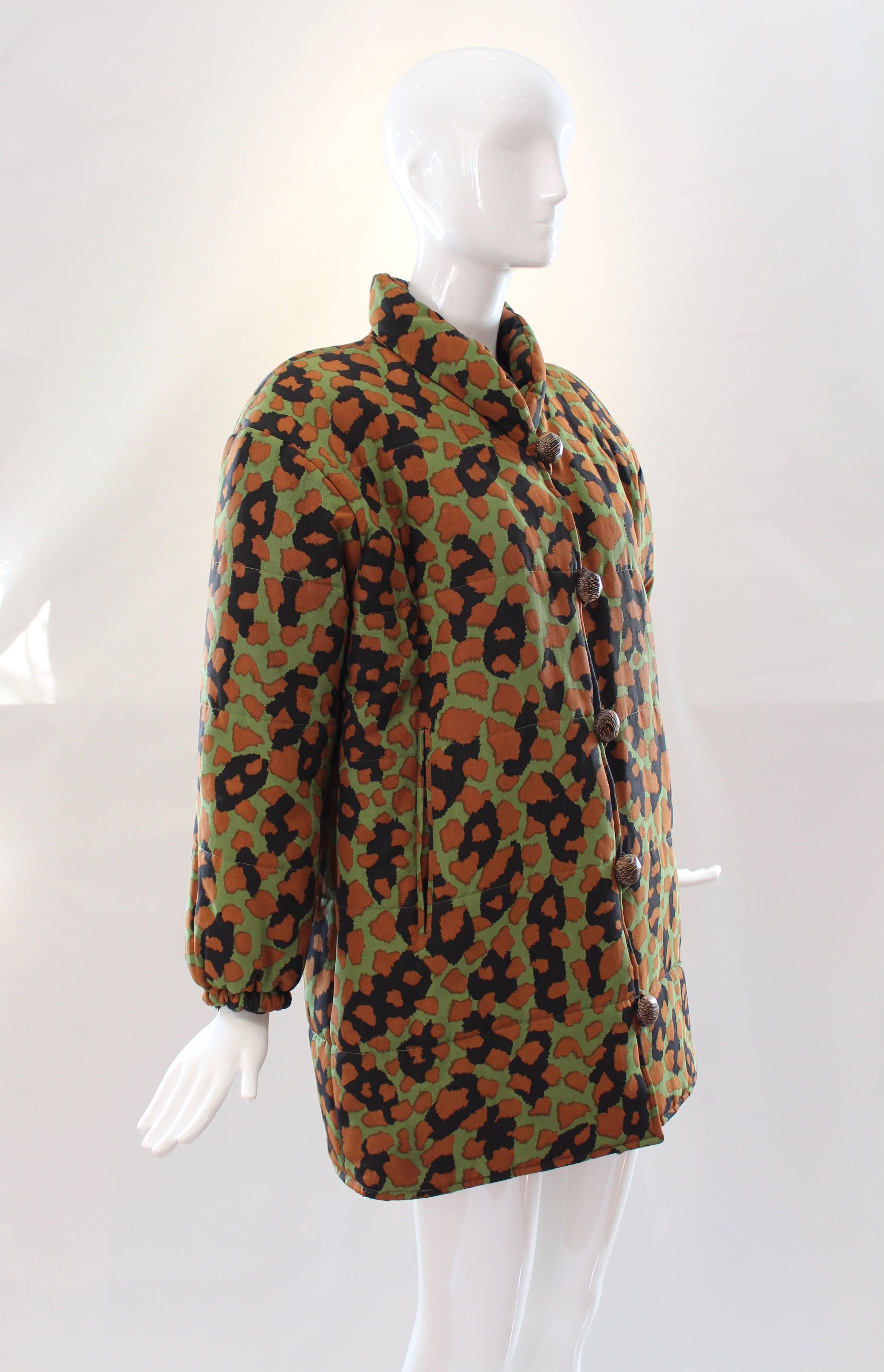 Yves Saint Lauren Camouflage Puffer Coat  2