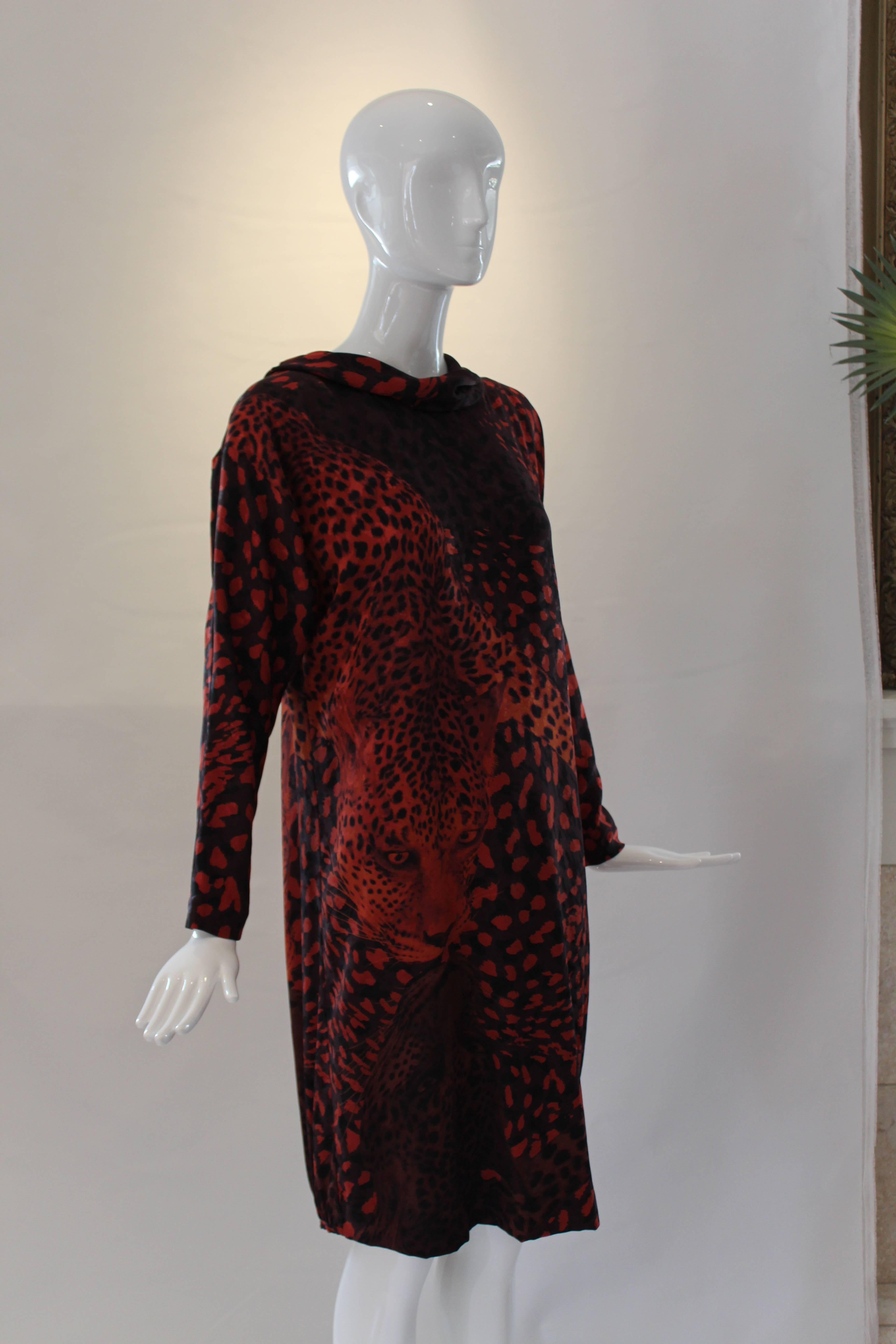 Hermes Leopard Print Dress In Excellent Condition In Houston, TX
