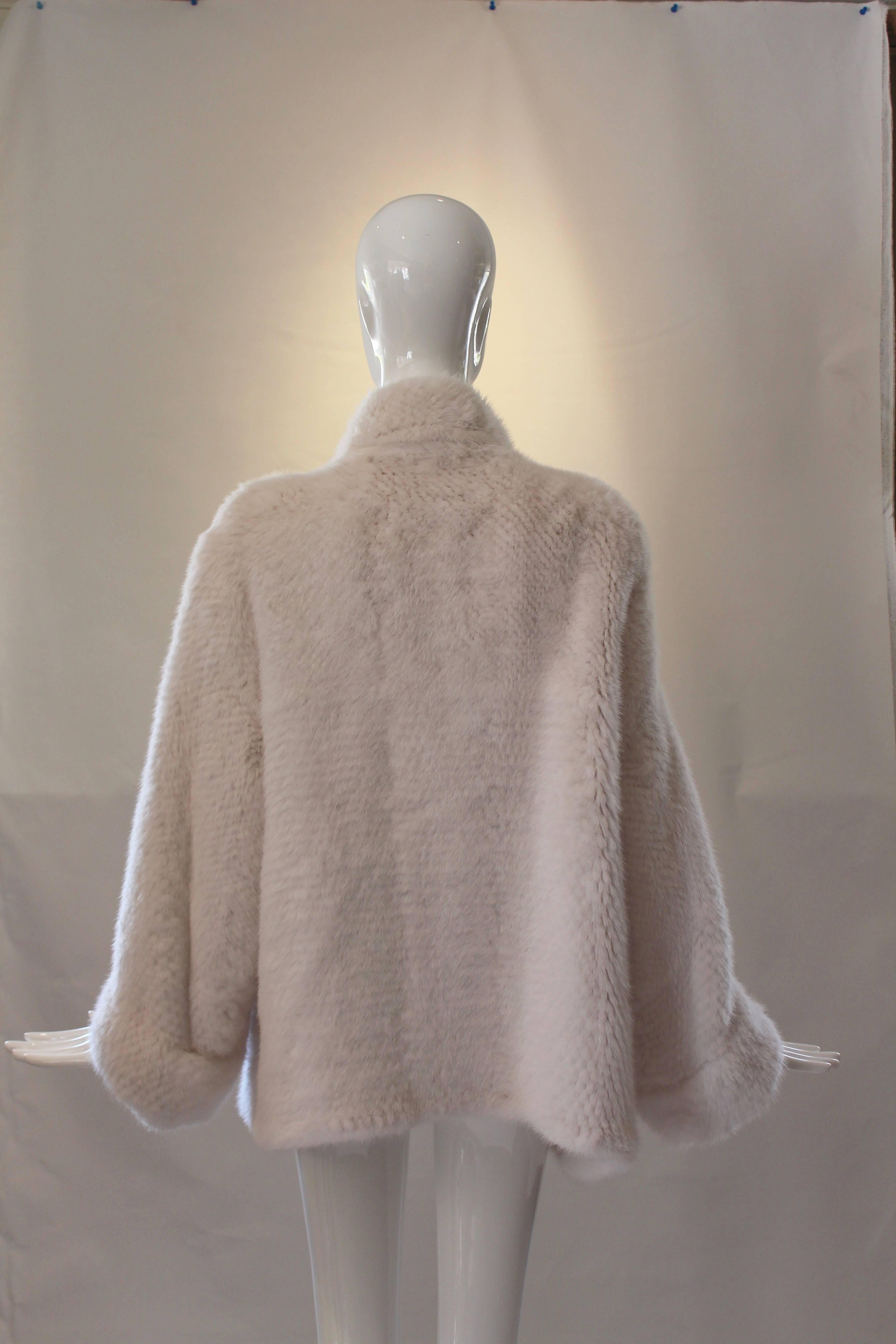 Christian Dior Crochet White Mink Jacket Coat  3