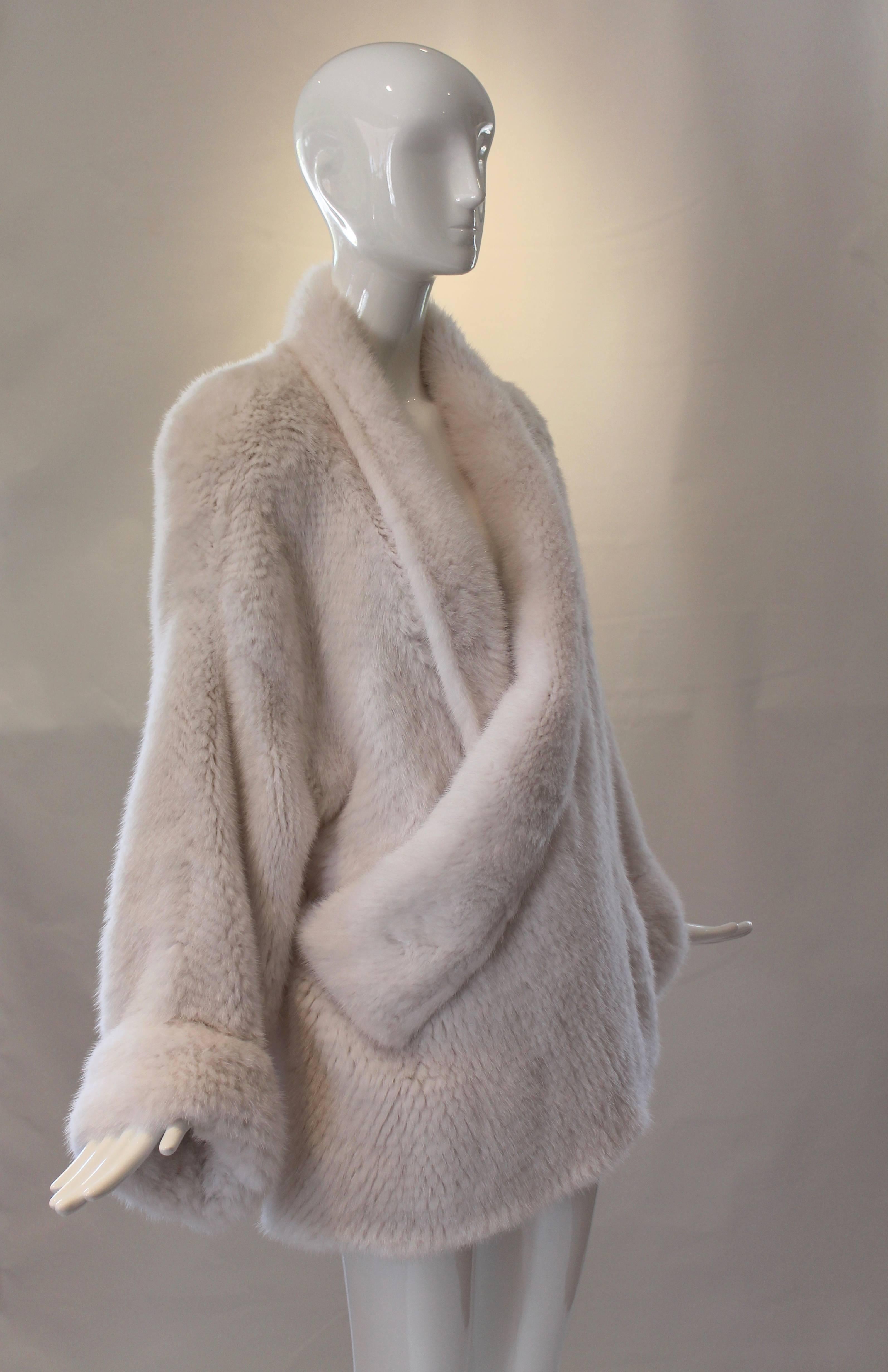 Christian Dior Crochet White Mink Jacket Coat  1