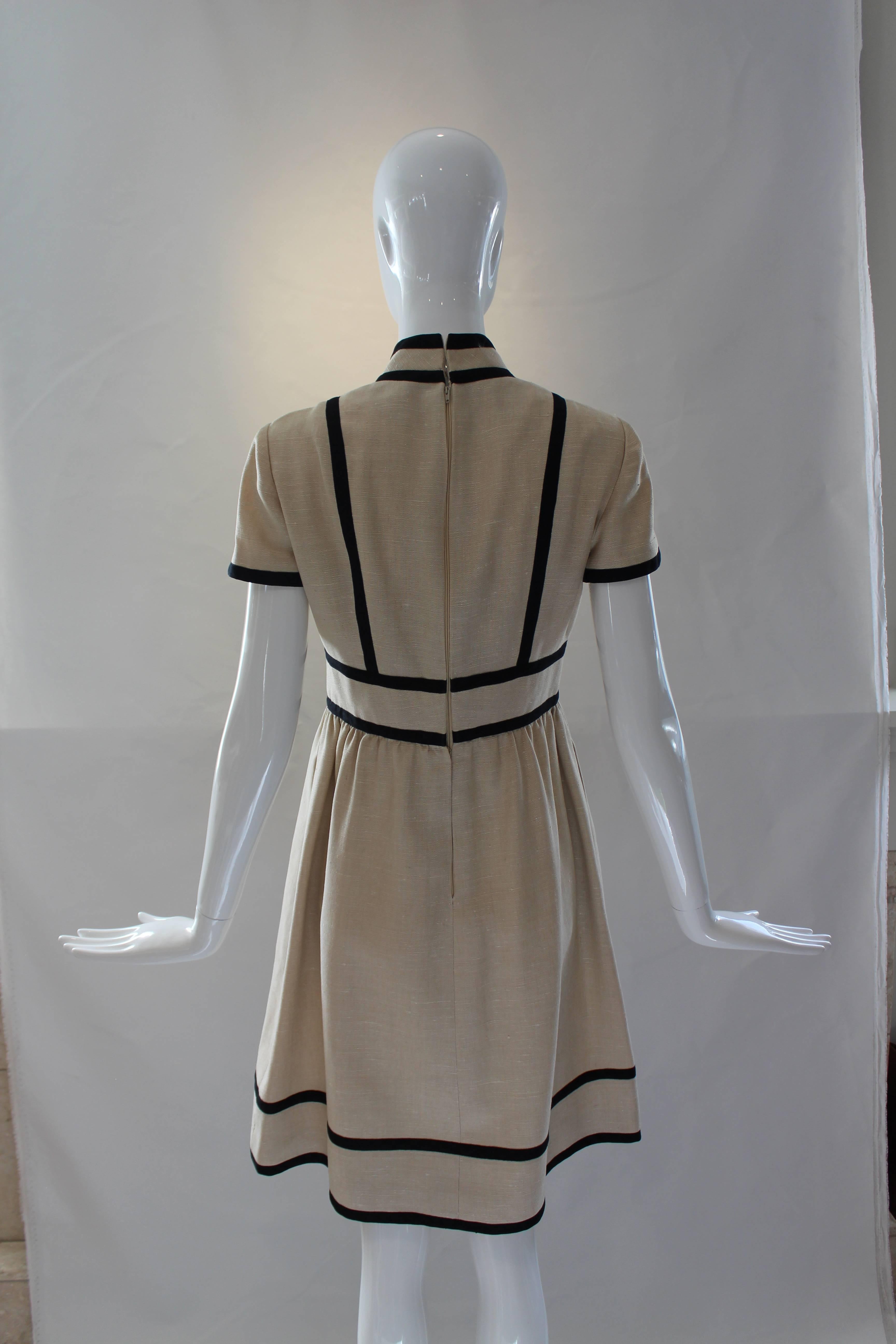 1960s Geoffrey Beene Linen Dress 2