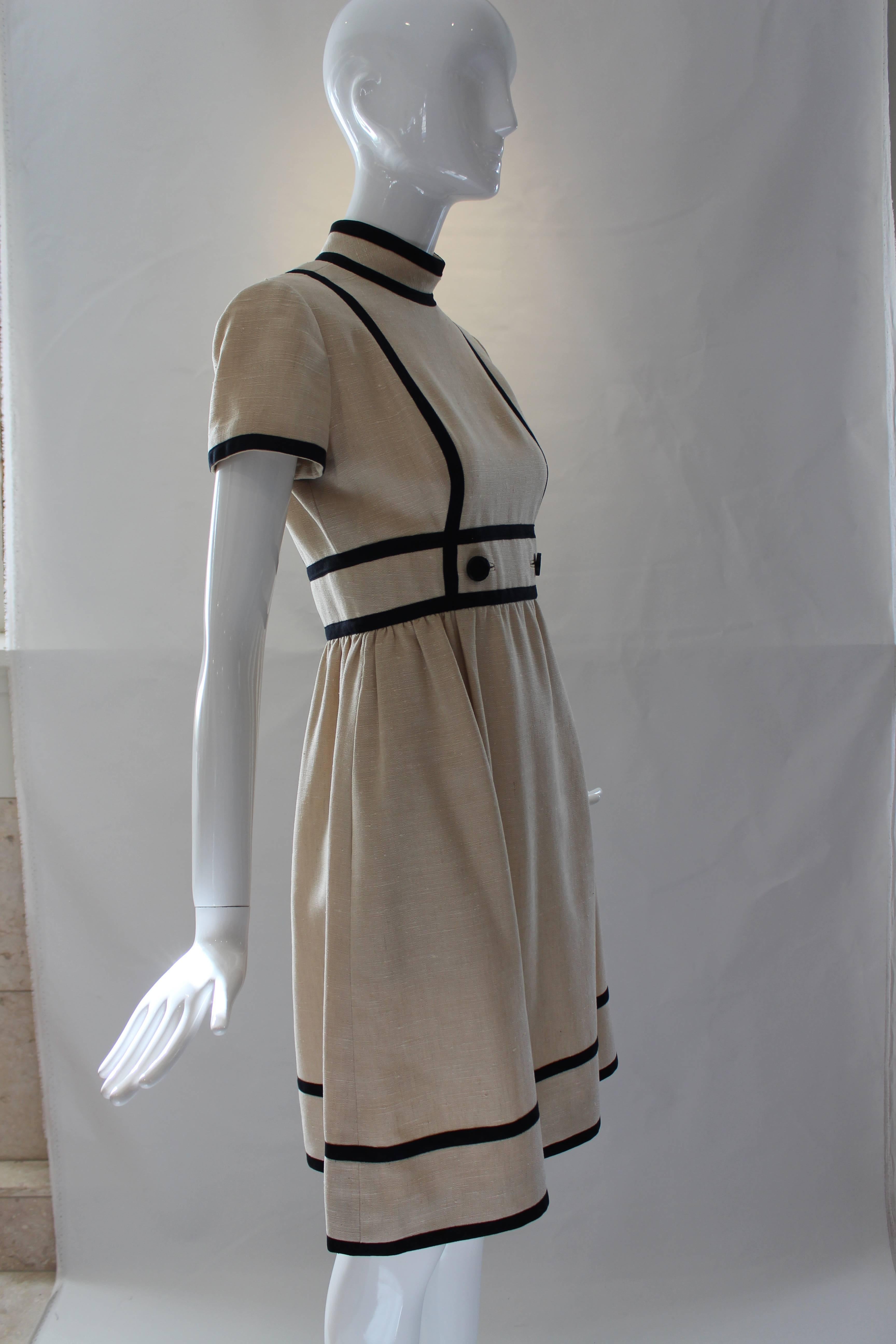 1960s Geoffrey Beene Linen Dress 1
