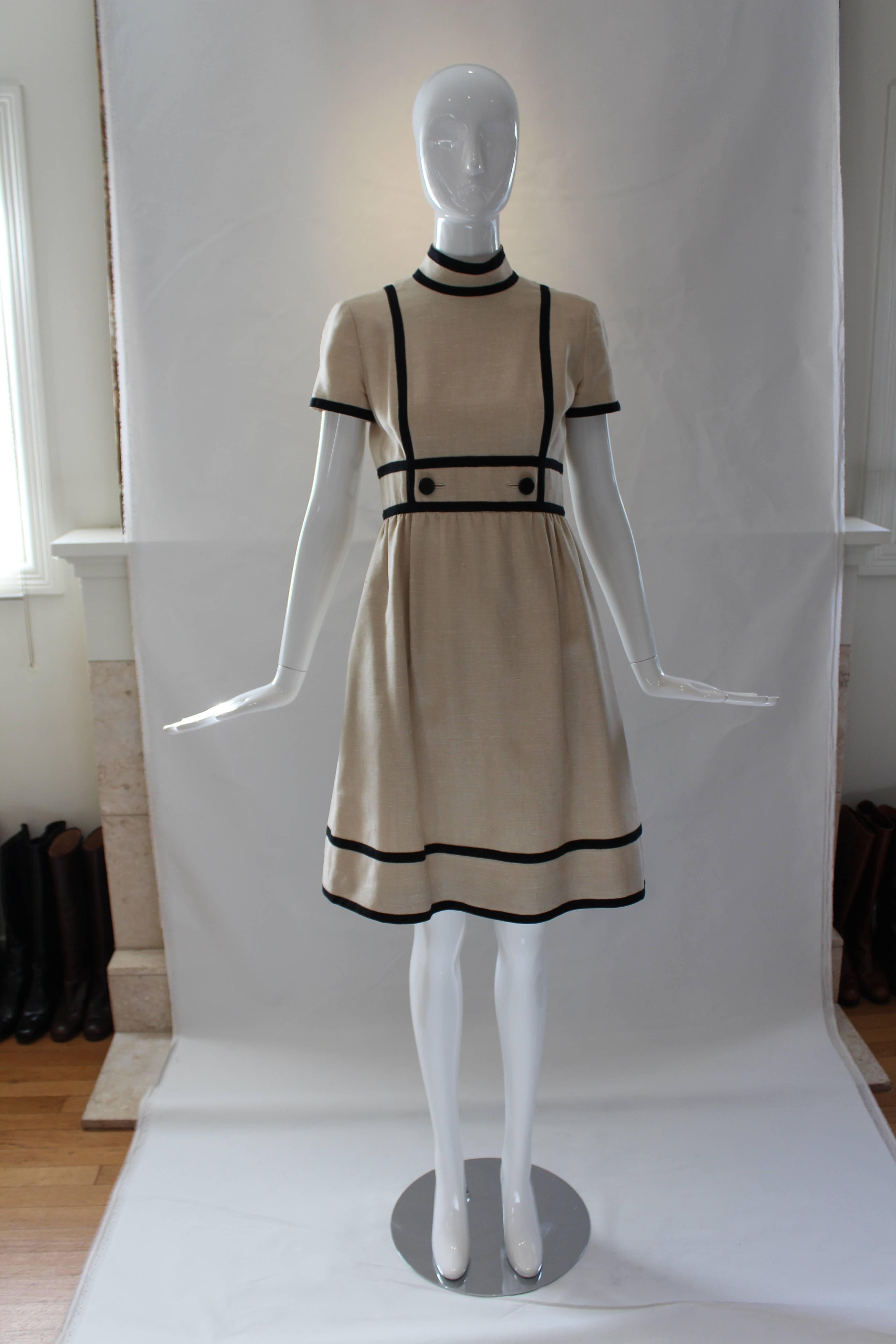 1960s Geoffrey Beene Linen Dress 5