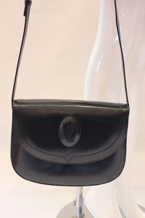 Navy YSL Saddle Bag at 1stDibs