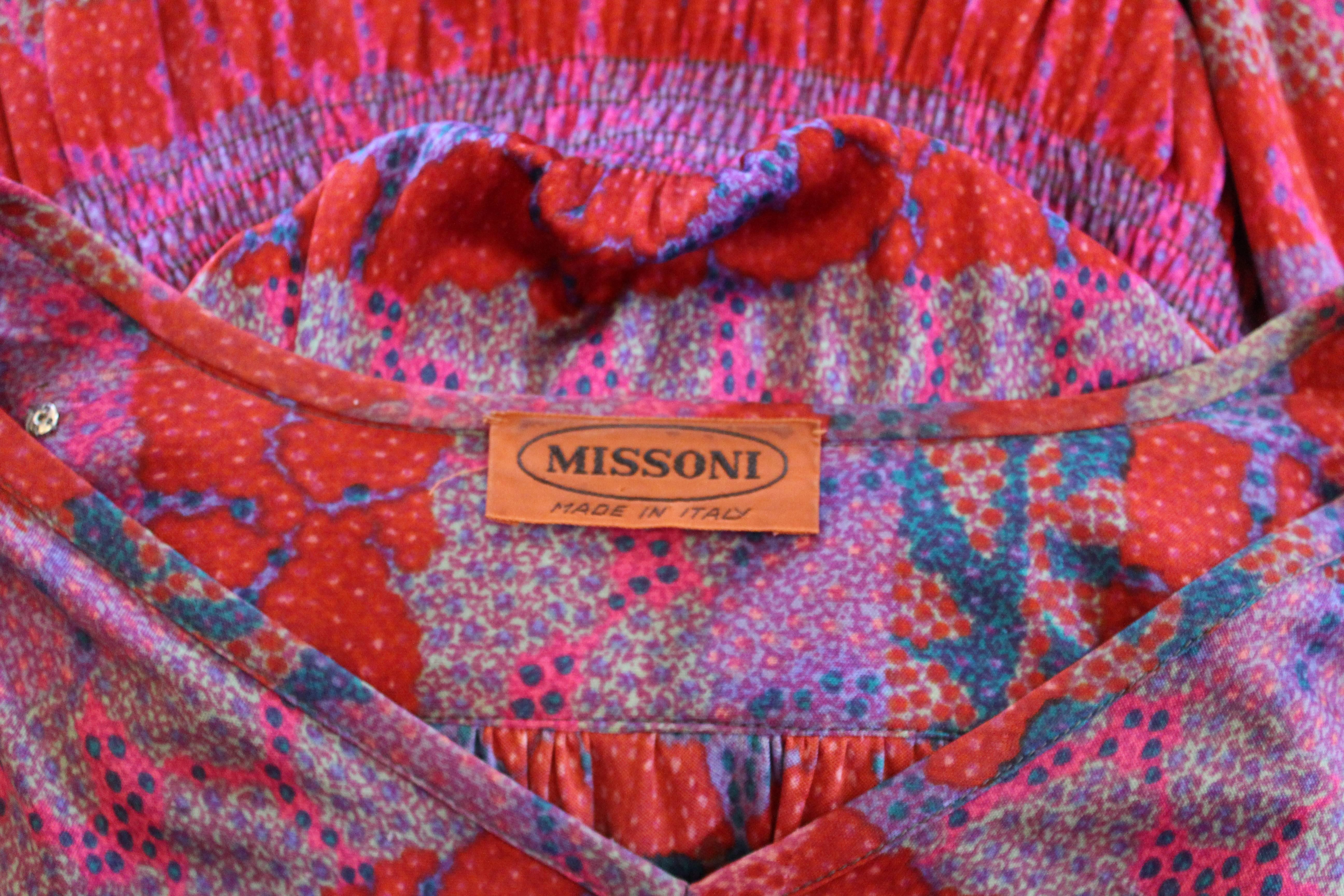 Vibrant Missoni Silk Jersey Dress For Sale 2