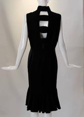 1980s Louis Feraud Button Down Ruffled Dress