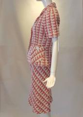 1980s Bill Blass Pink Tweed Two Piece Suit