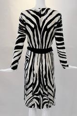 Tom Ford Zebra Print Textured Tinsel Dress