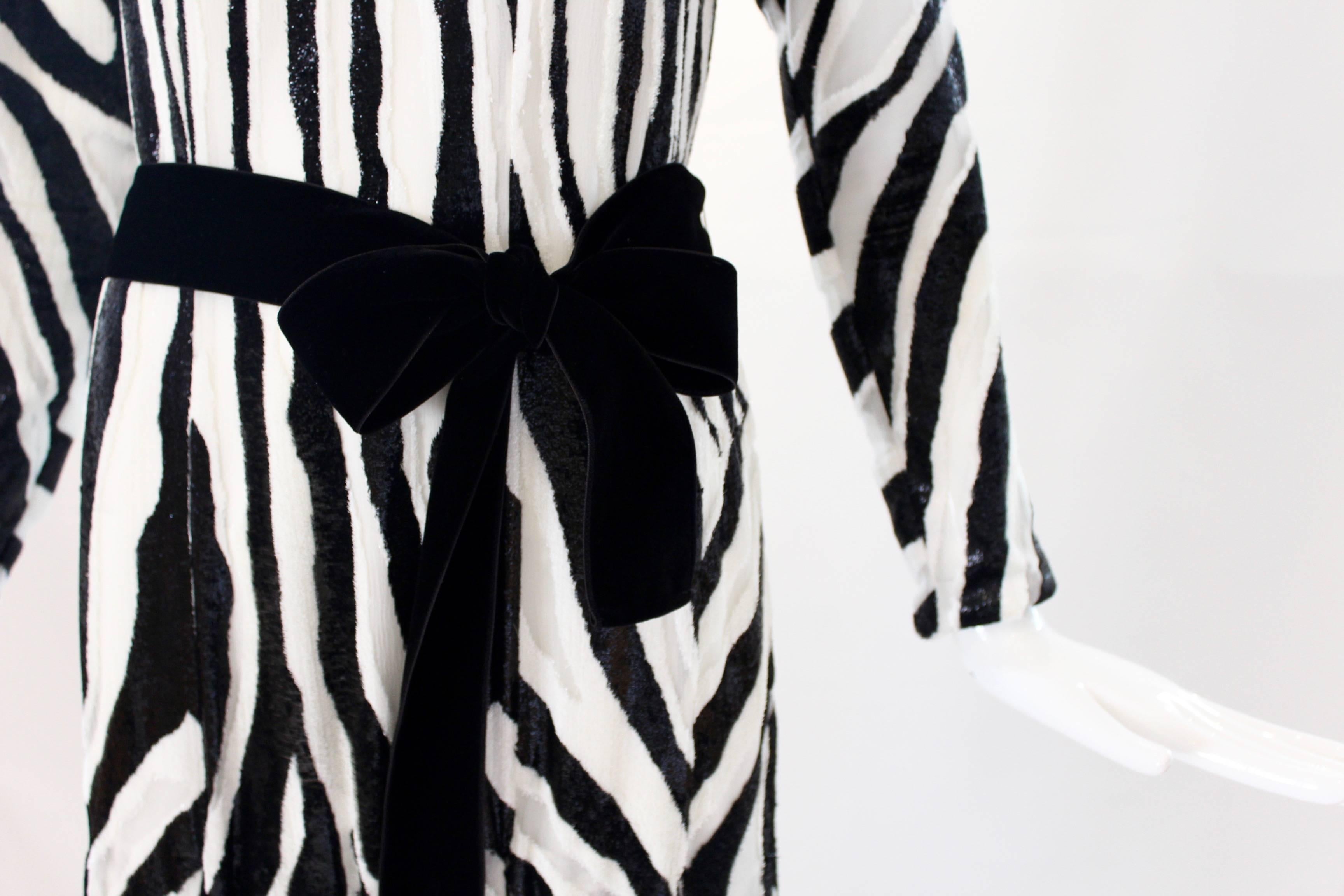 Tom Ford Zebra Print Textured Tinsel Dress 1