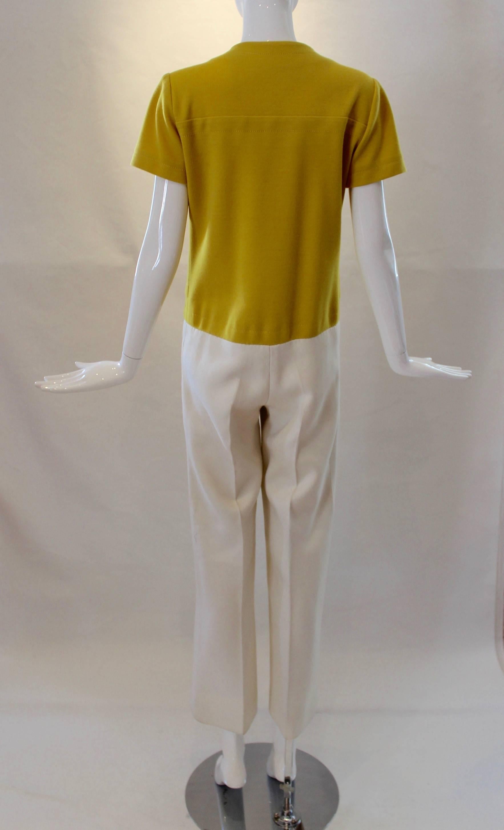 1960s Jean Patou Two-Toned Jumpsuit  In Excellent Condition In Houston, TX