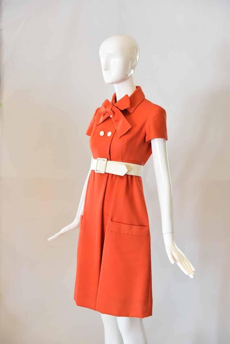 1960s Geoffrey Beene Red Dress In Excellent Condition In Houston, TX