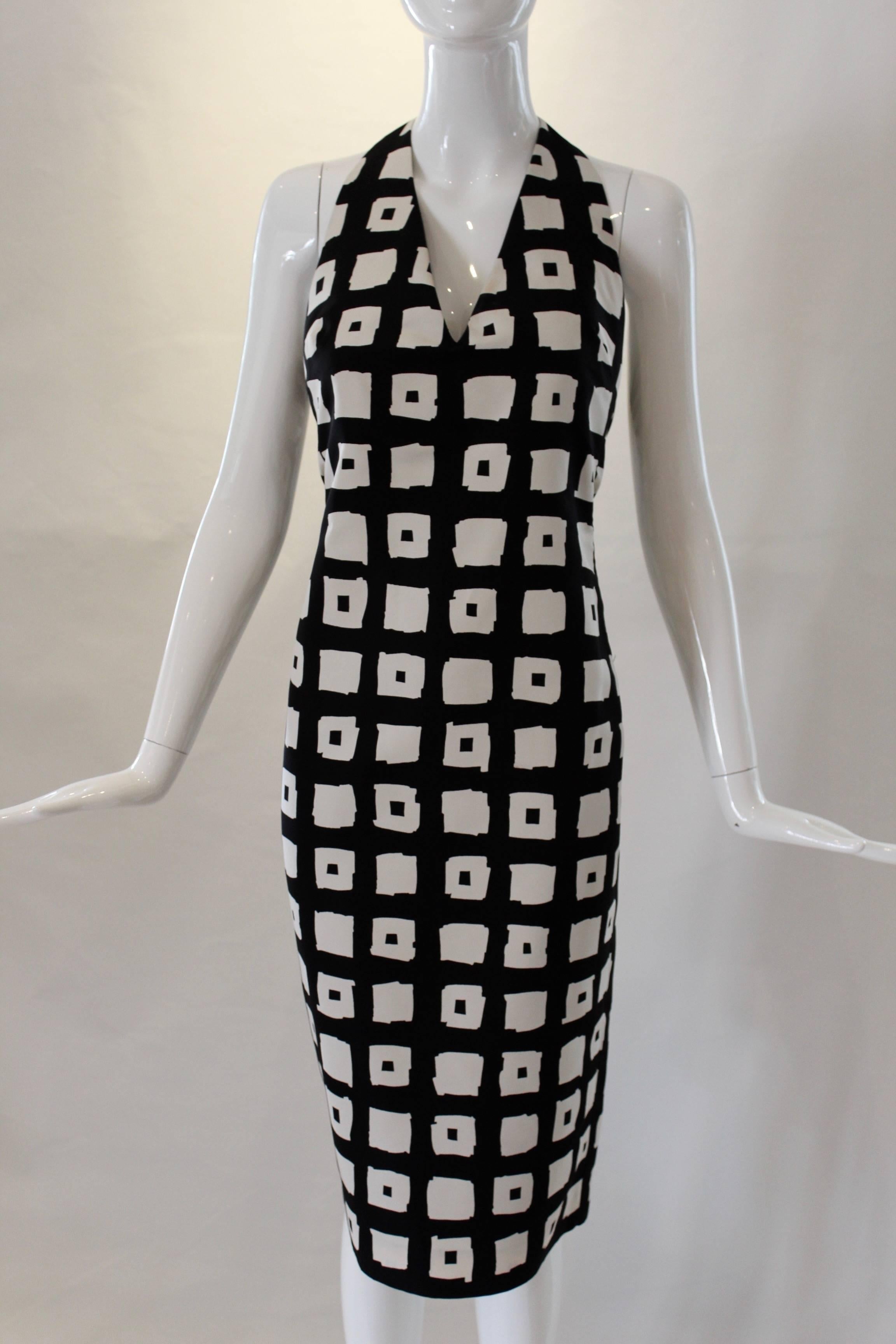 Gianfranco Ferre Braided Back Halter Dress, 1980s  In Good Condition For Sale In Houston, TX