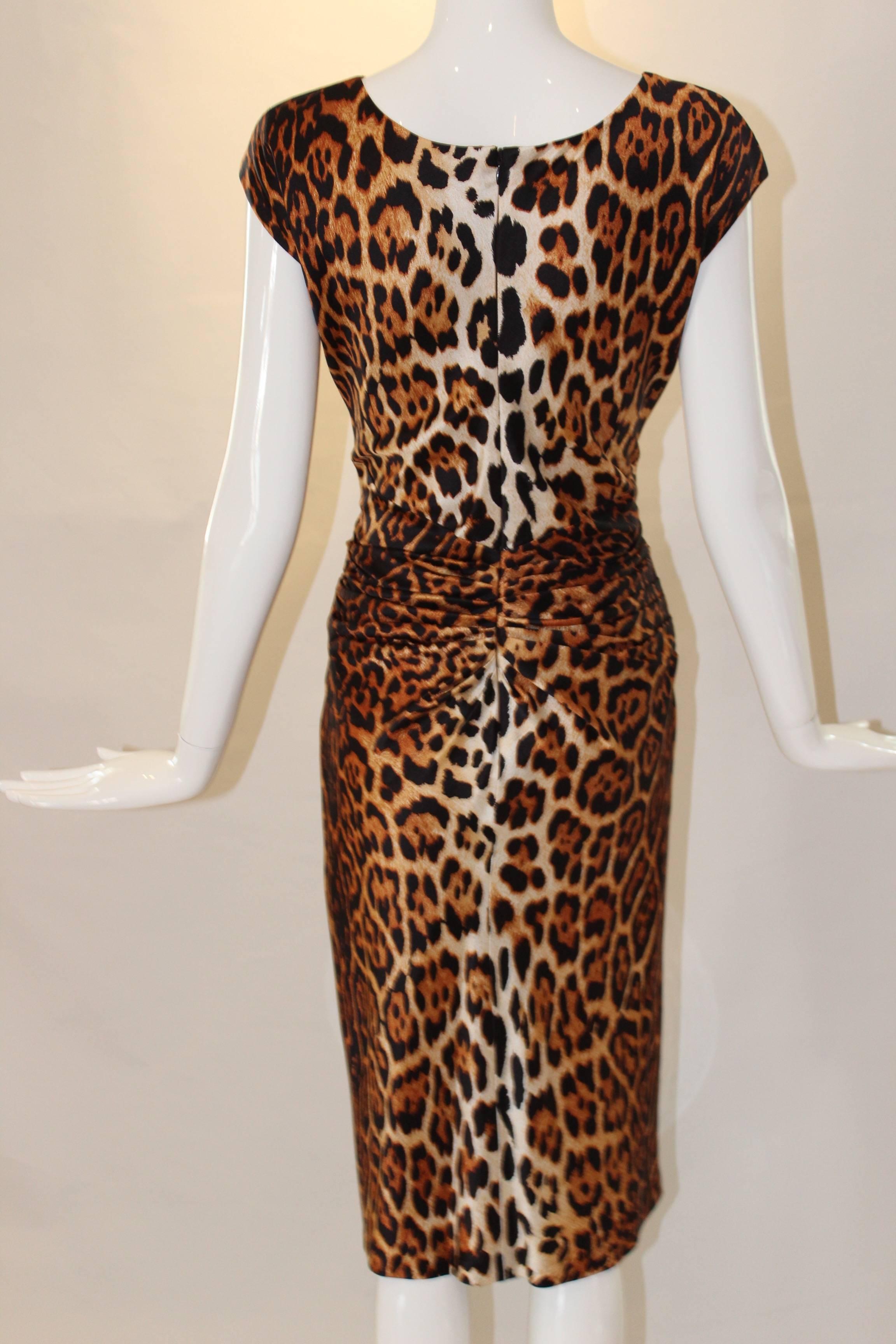 dior leopard print dress