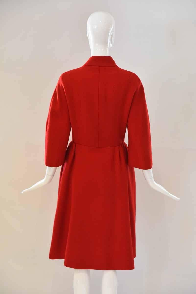 Women's 1960s Neiman Marcus Red Dress Coat 