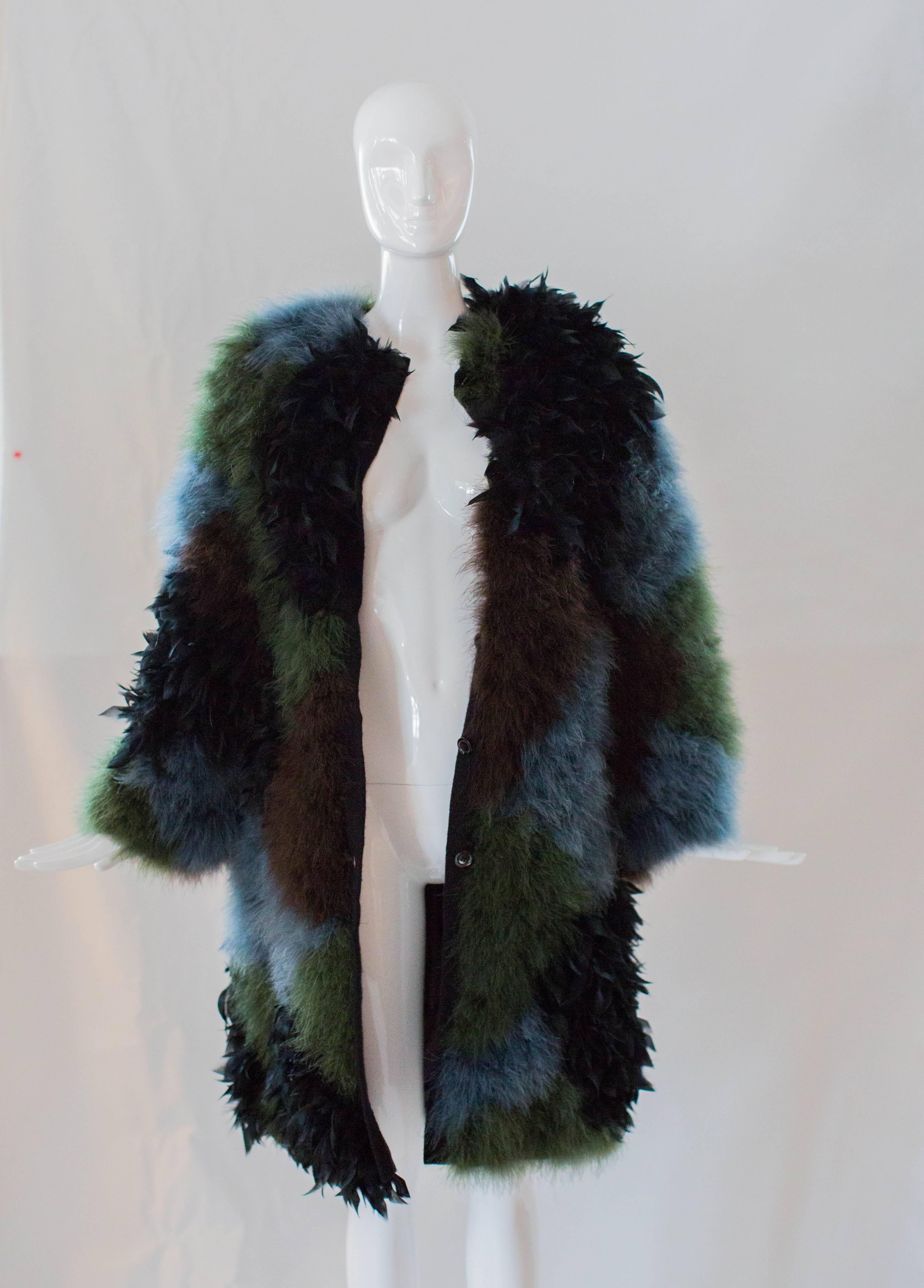 1980s Chantal Thomass Marabou Feather Coat  In Excellent Condition In Houston, TX