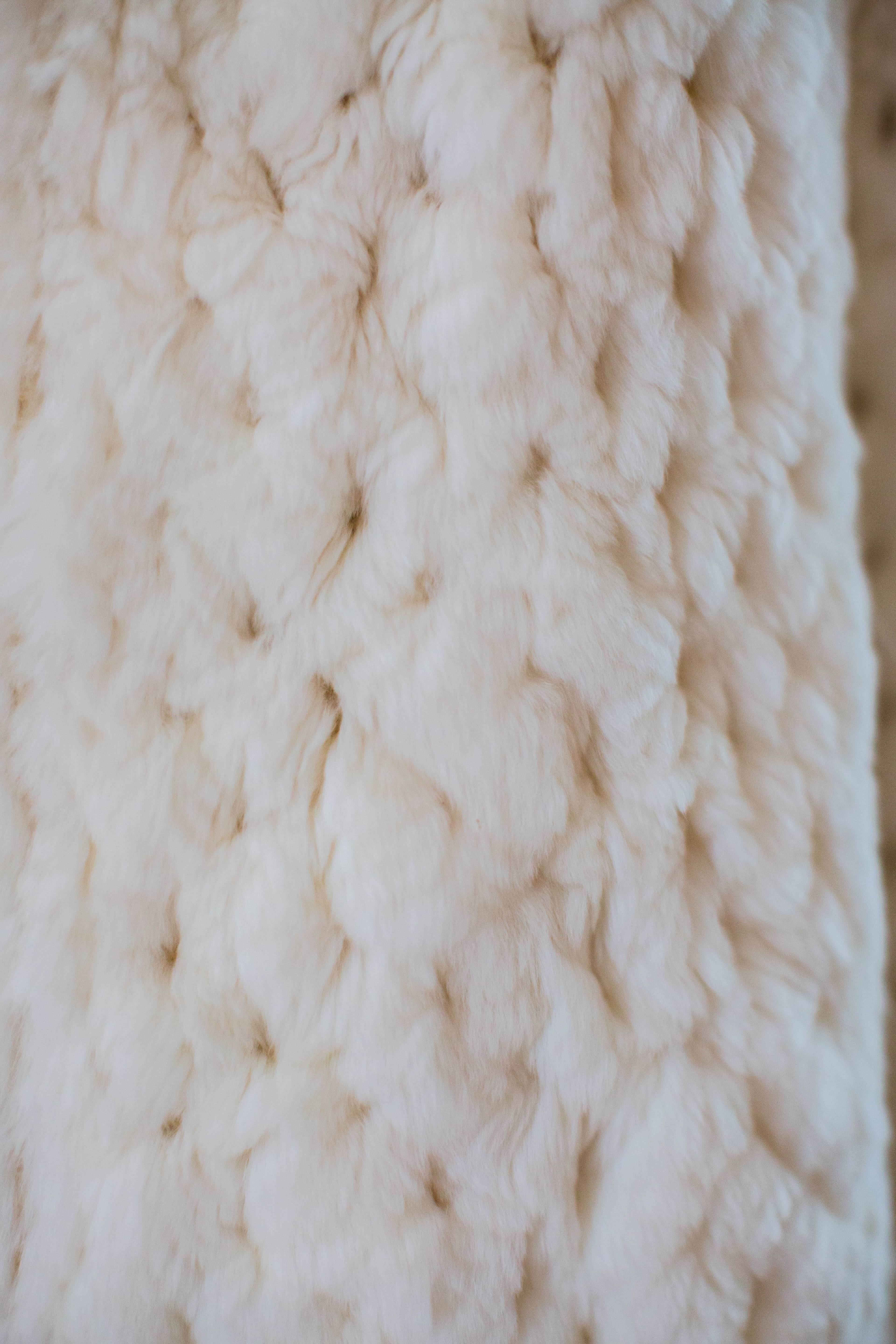 1970s Crocheted Rabbit Fur Jacket  For Sale 4