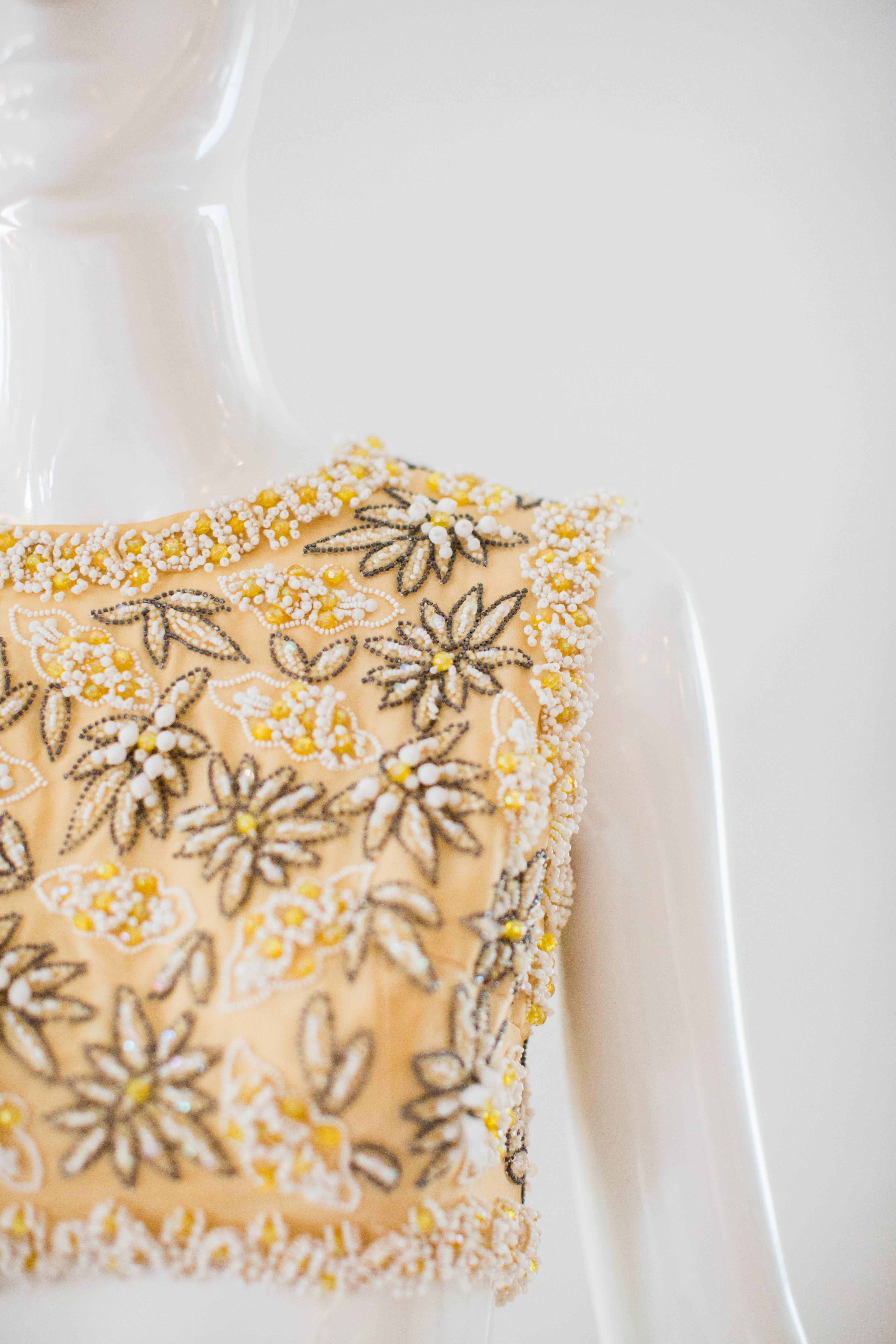 Women's Victoria Royal Ltd. Beaded Crop Top, 1960s  For Sale