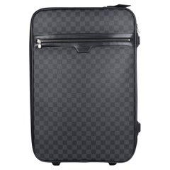 Louis Vuitton Black Grey Damier Graphite Pégase 55 Roller Suitcase