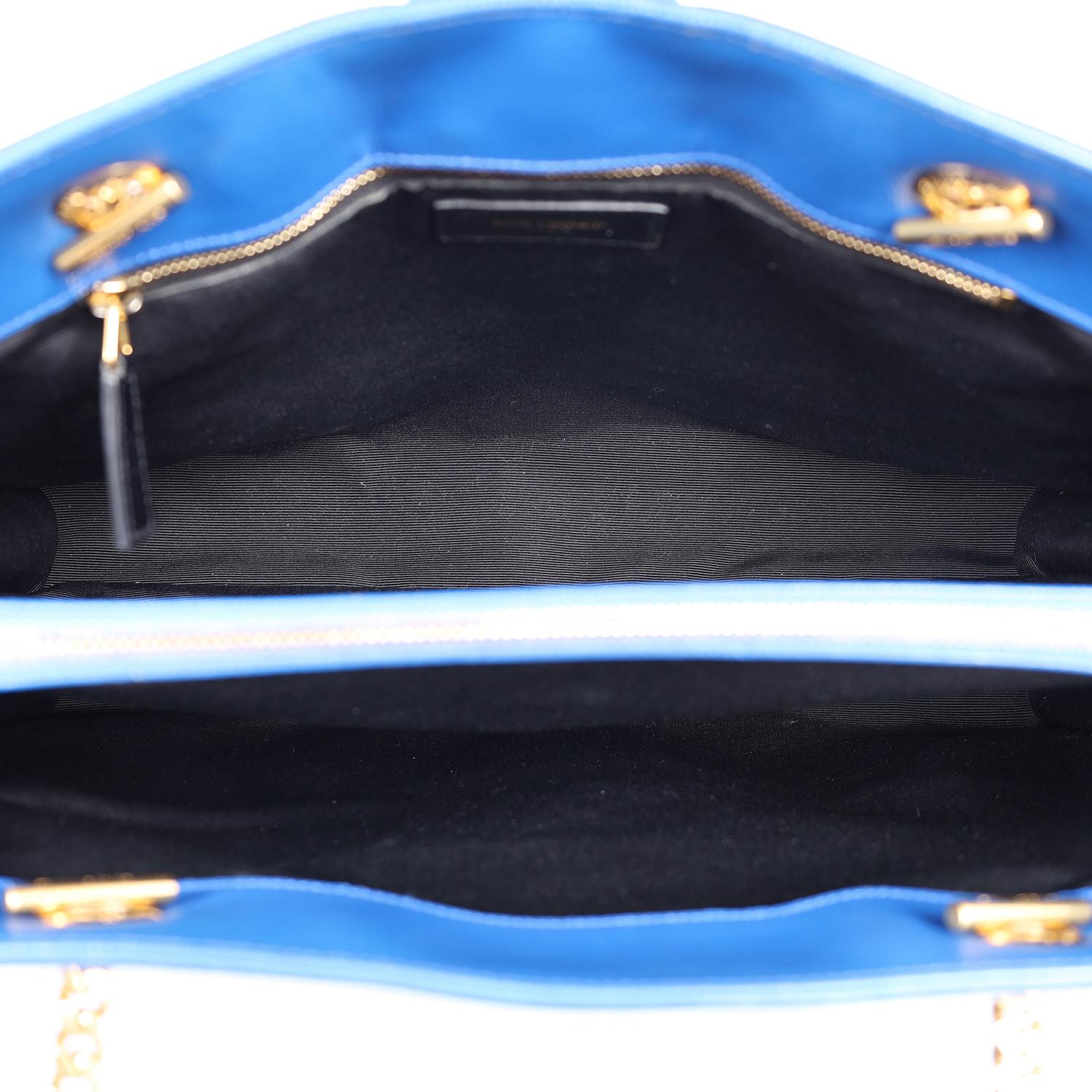 Saint Laurent Grande Cassandre Shopper Tote Blu in vendita 1
